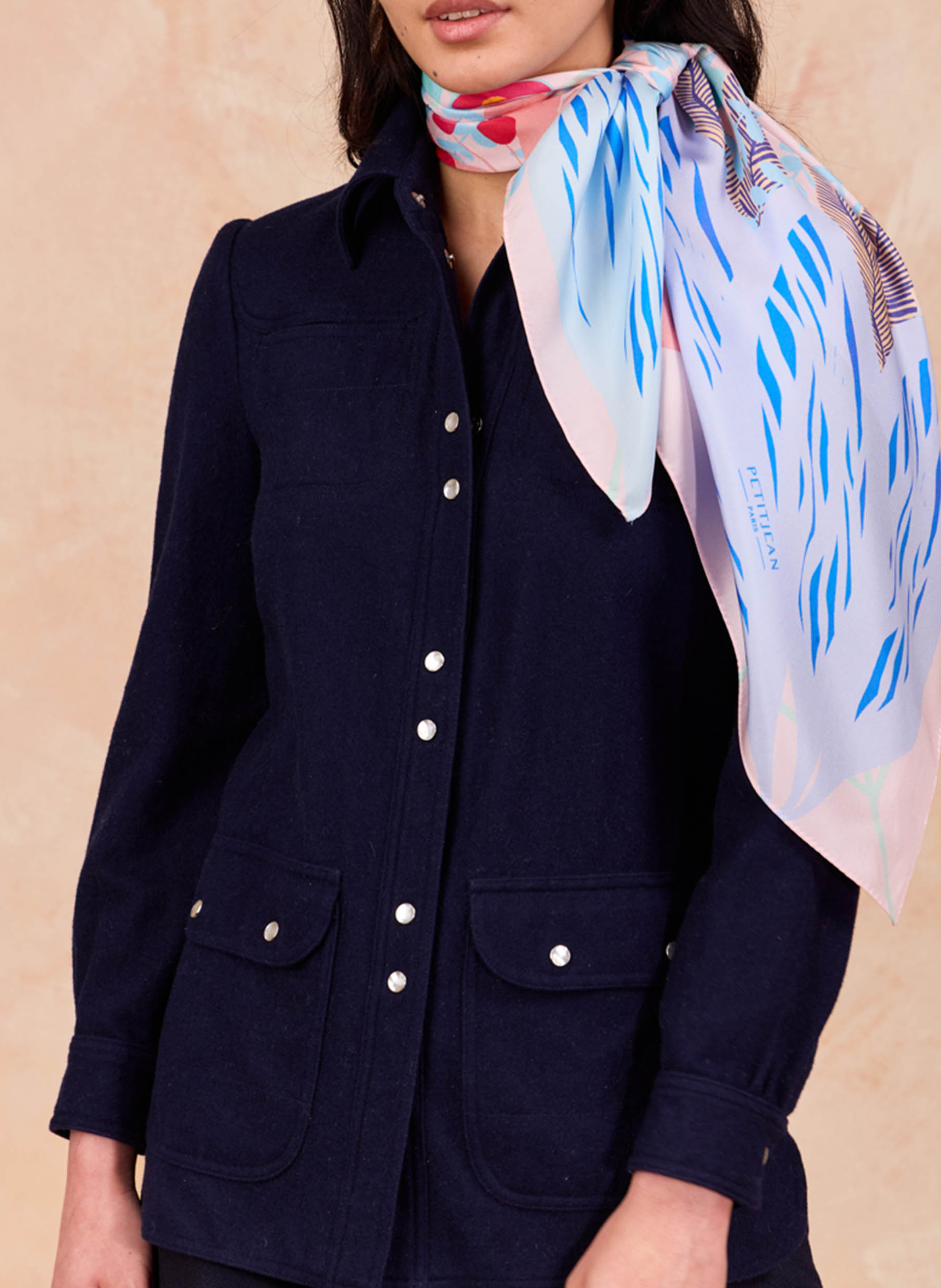 Azèque - Seidenfoulard PETITJEAN PARIS Mehrfarbig