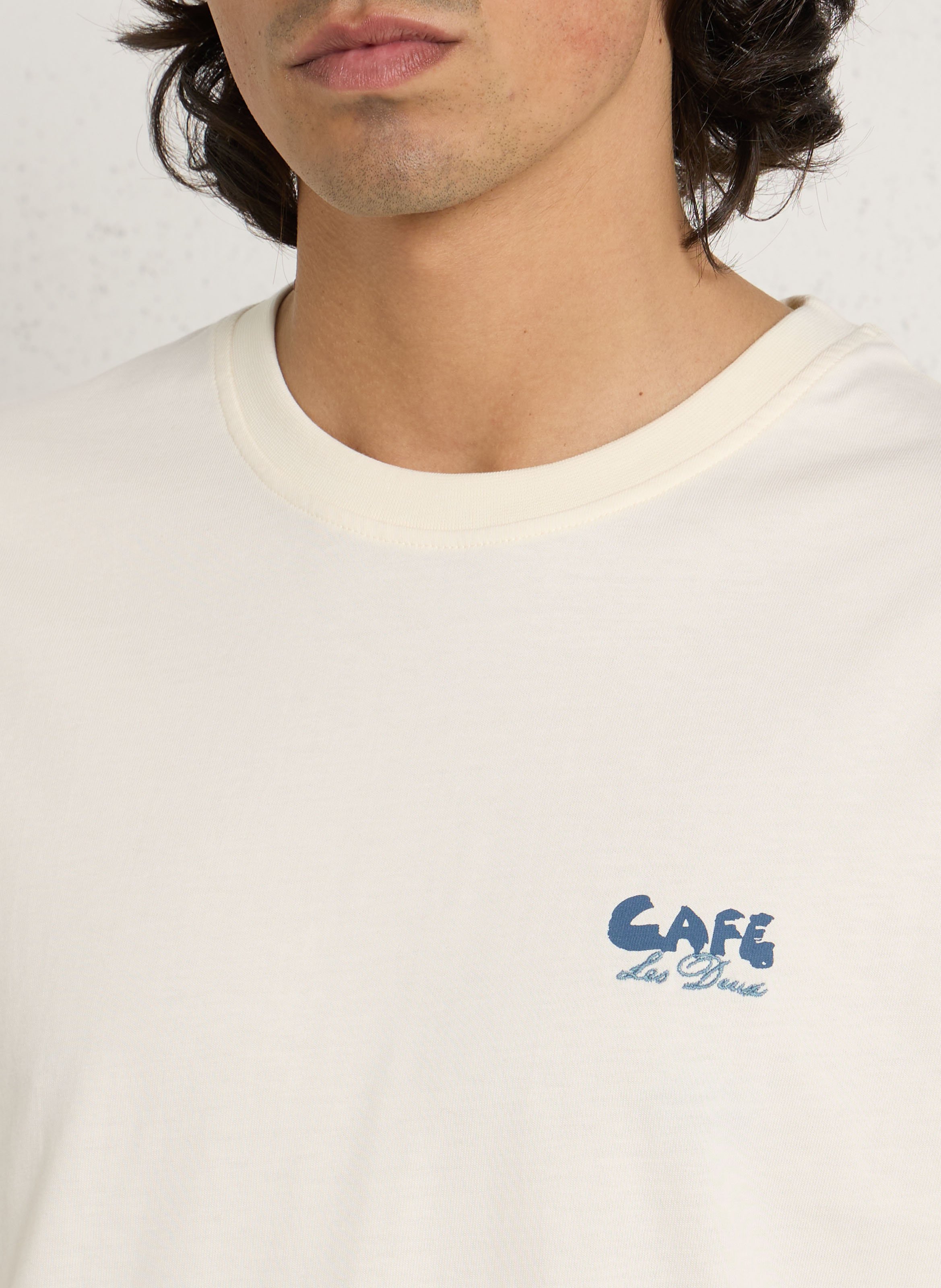 Gerader Bio-Baumwoll-T-Shirt LES DEUX Beige