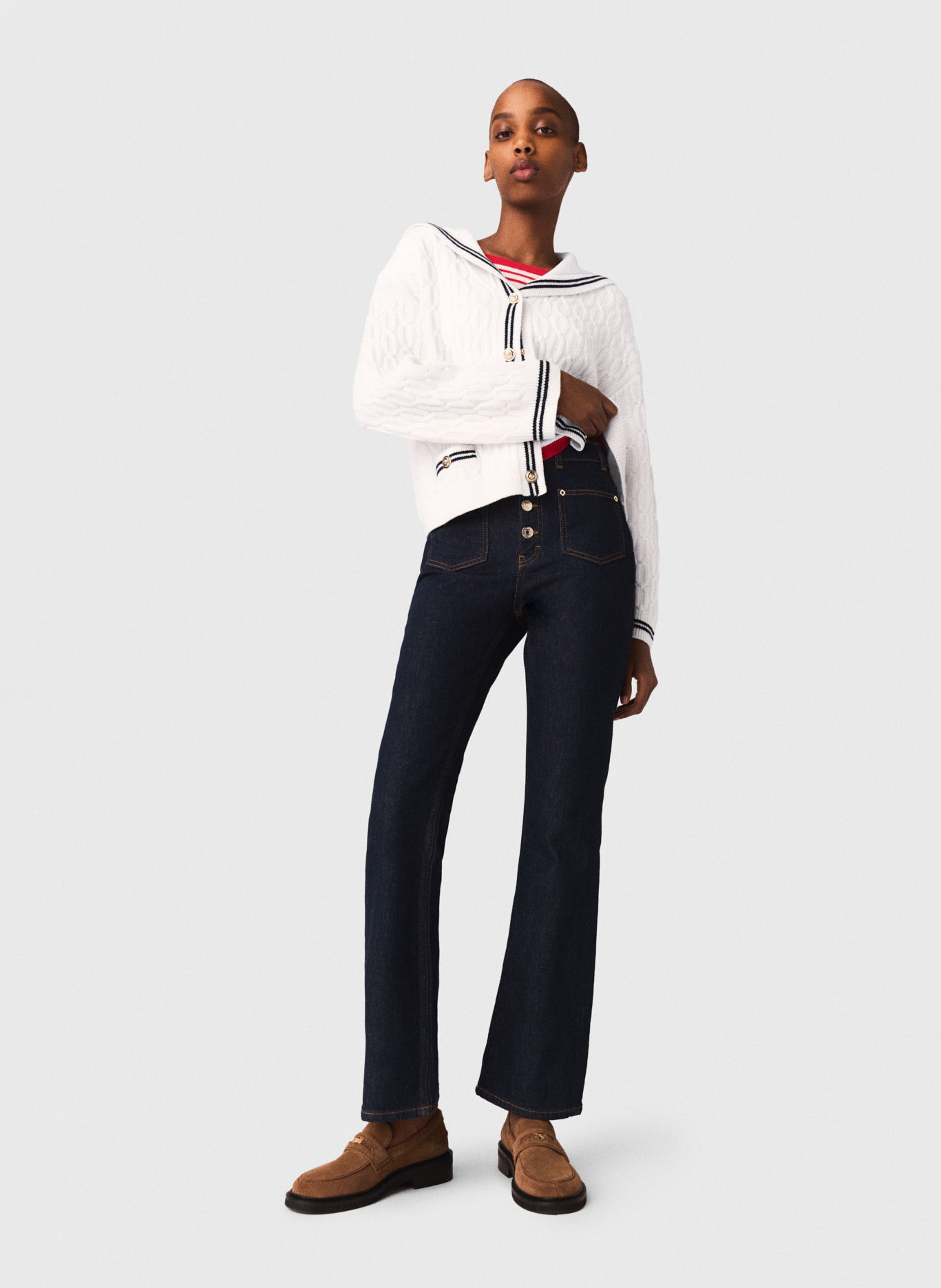 Jeans met hoge taille MAJE Blauw