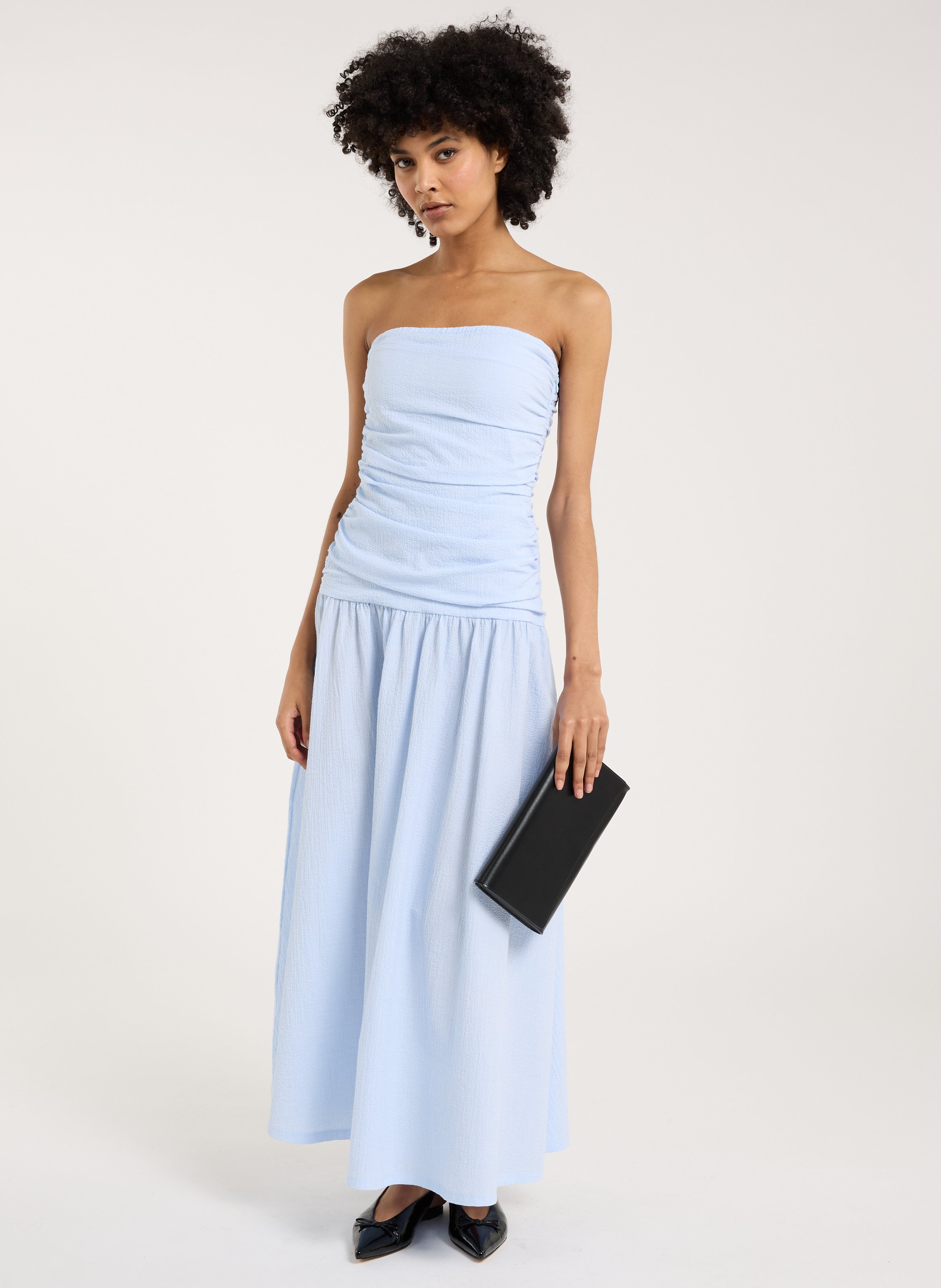 Robe bustier midi SAISON 1865 Bleu