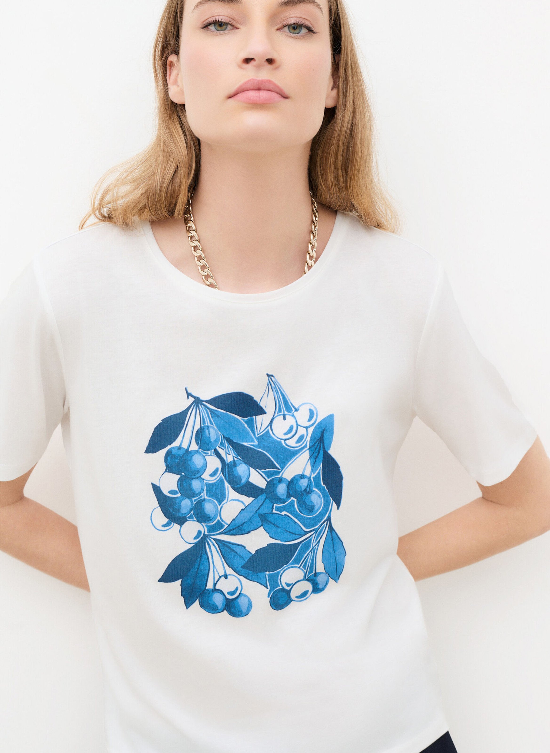Bedrukt T-shirt CAROLL Blauw