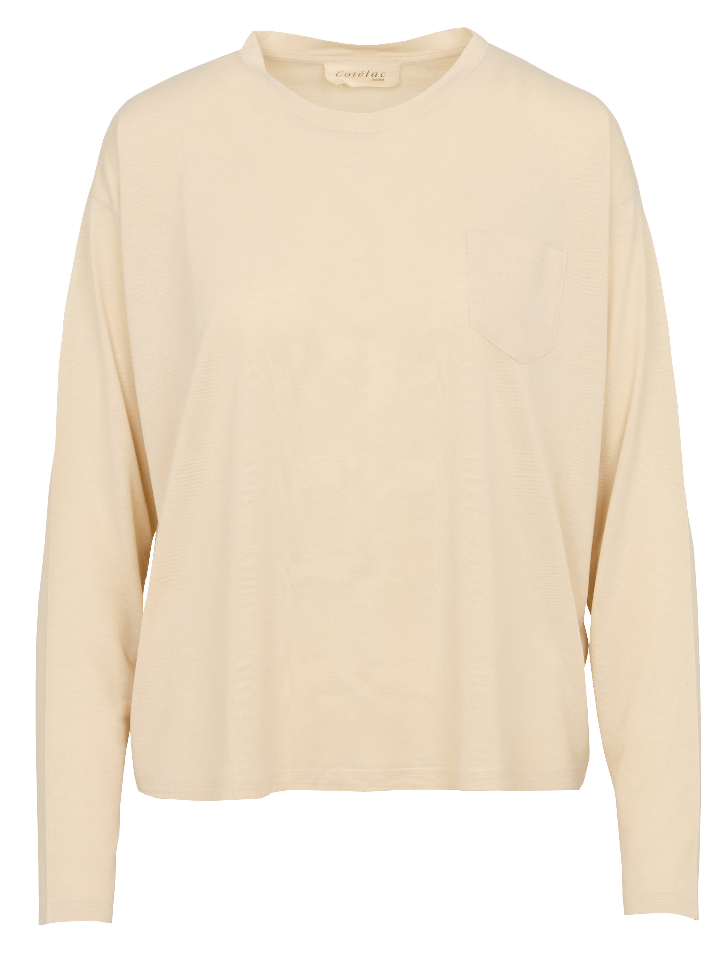 T-shirt manches longues sérigraphié  COTELAC ACOTE Beige