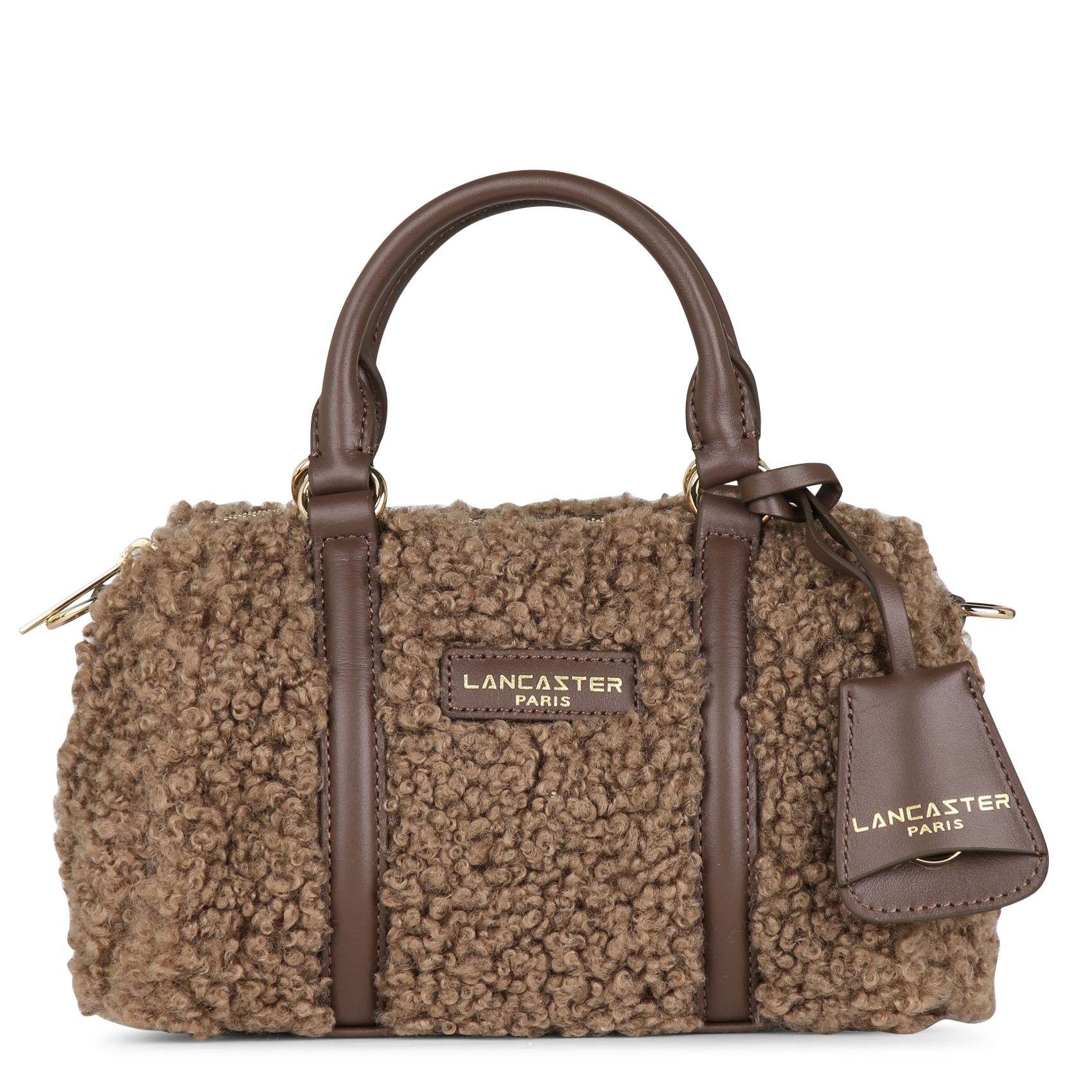 Small sherpa duffle bag LANCASTER PARIS Brown