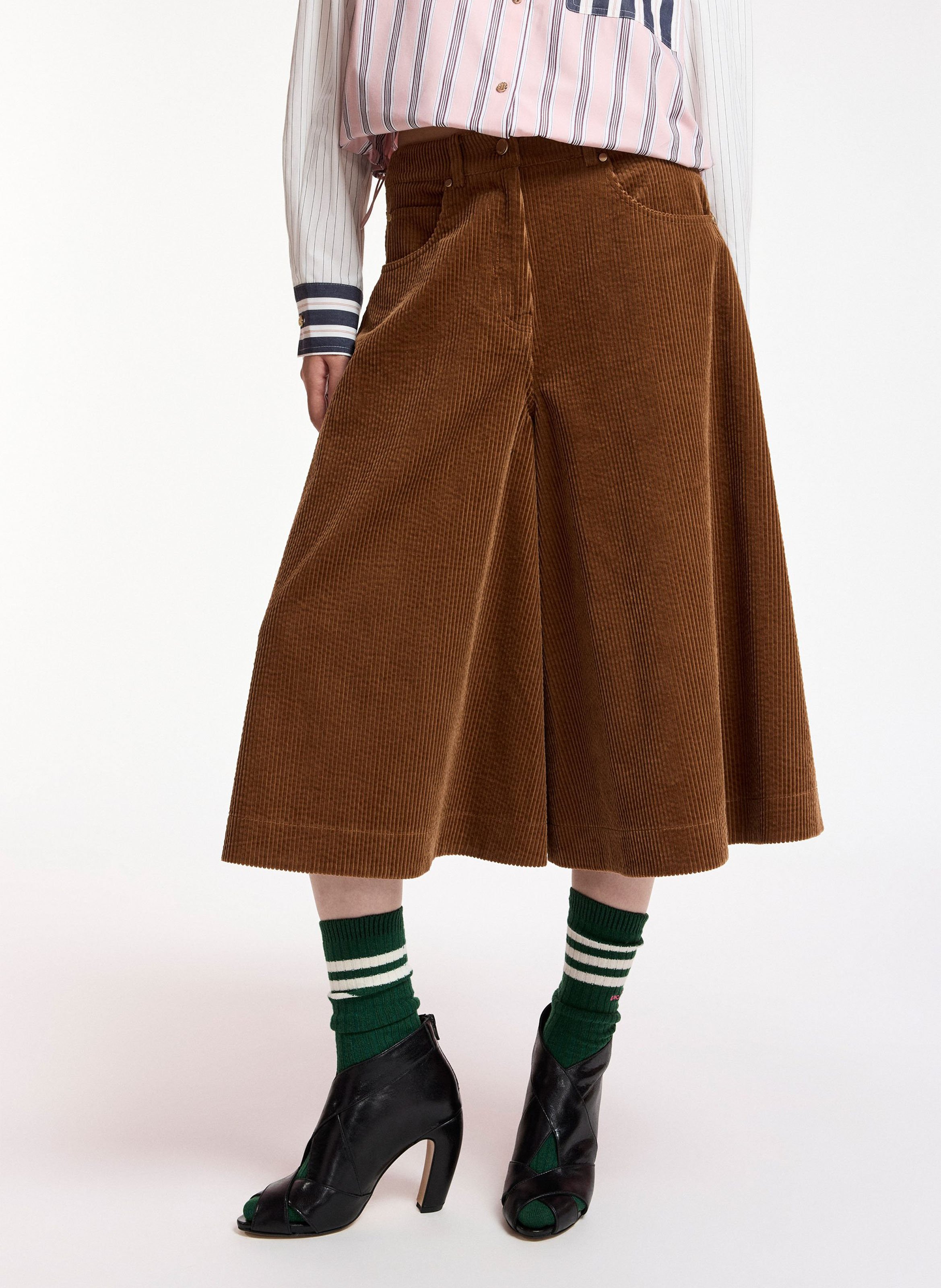 Bermudas anchas de algodón ESSENTIEL ANTWERP Marron