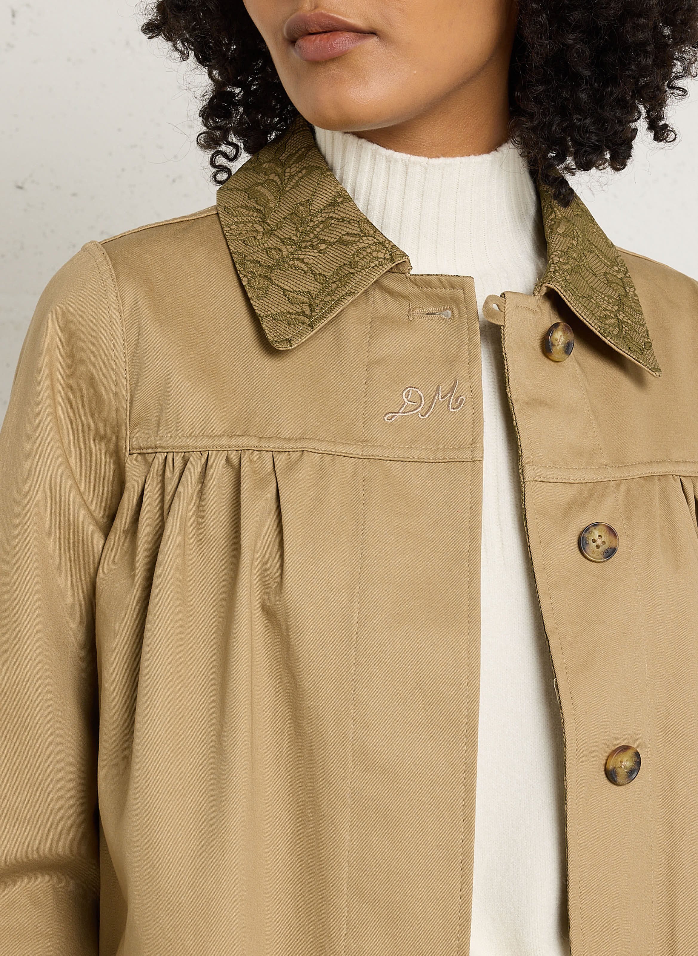 Veste ample en coton bio DAMSON MADDER Beige