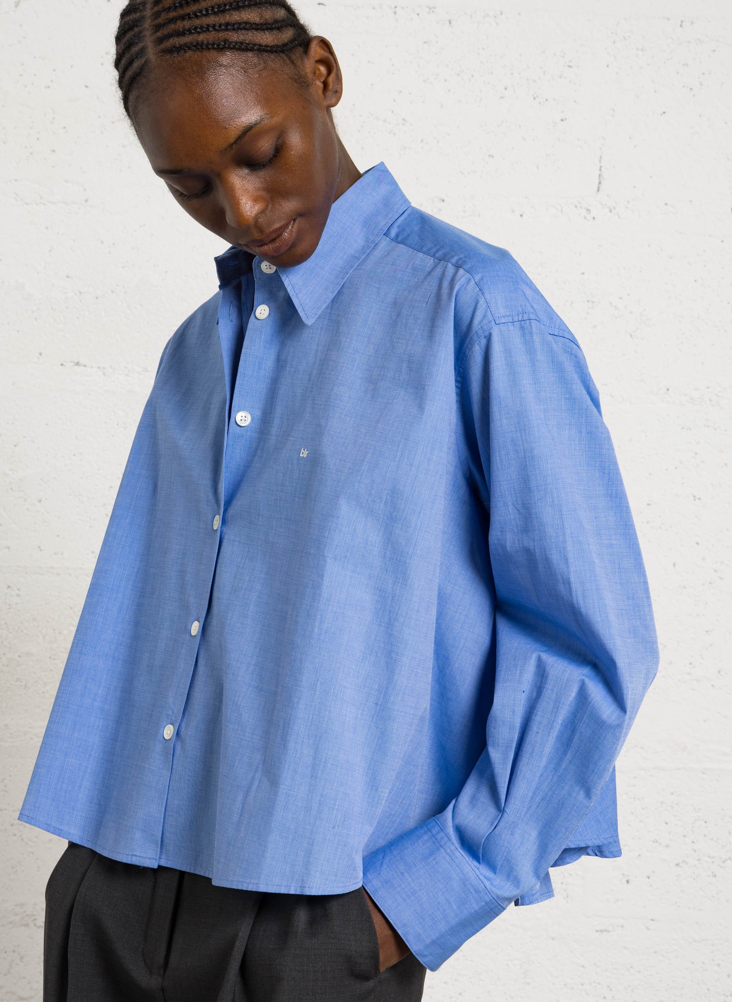 Cotton shirt with classic collar BELLEROSE Blue