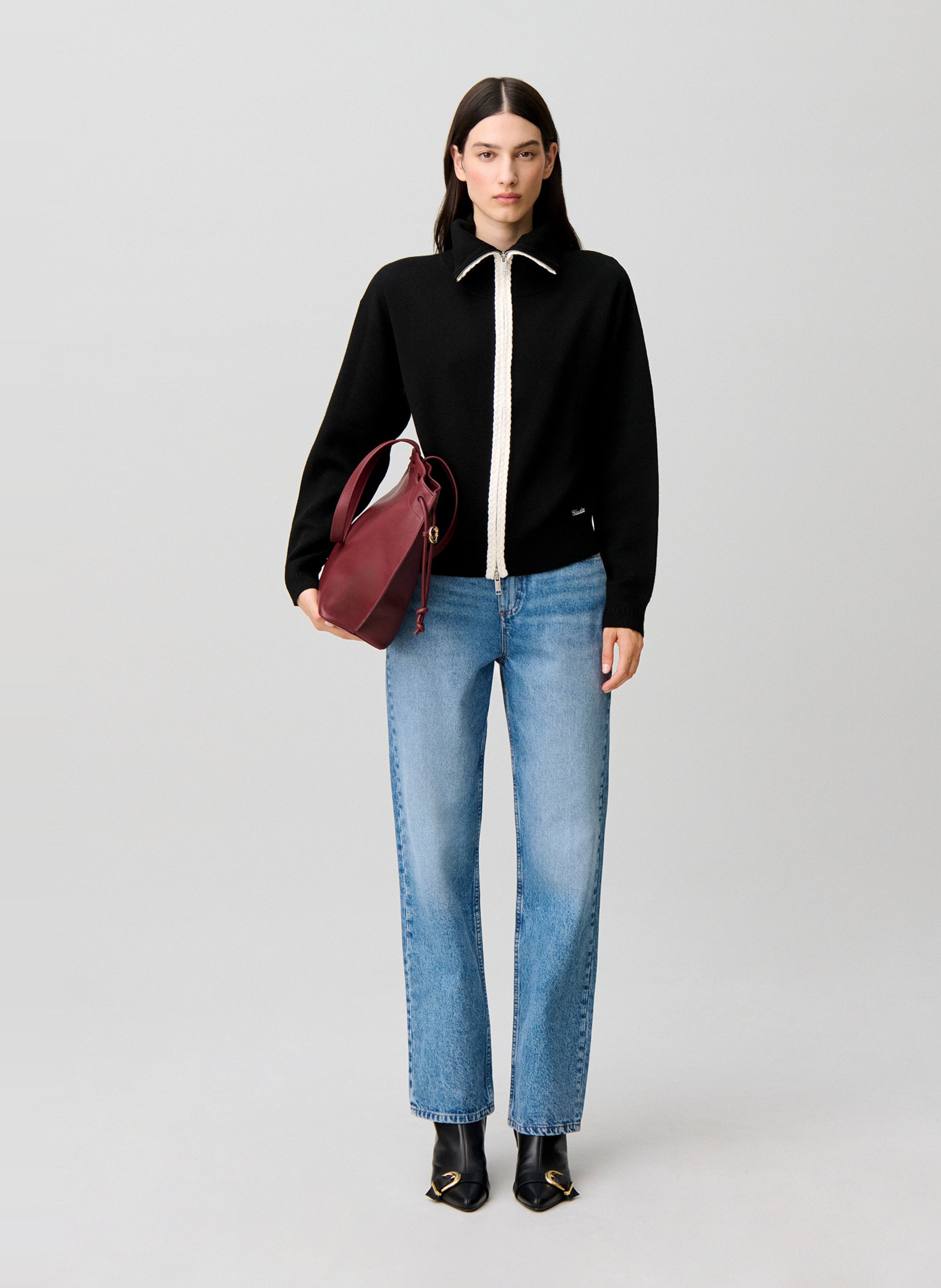 Cardigan col montant zippé uni CLAUDIE PIERLOT Multicolore