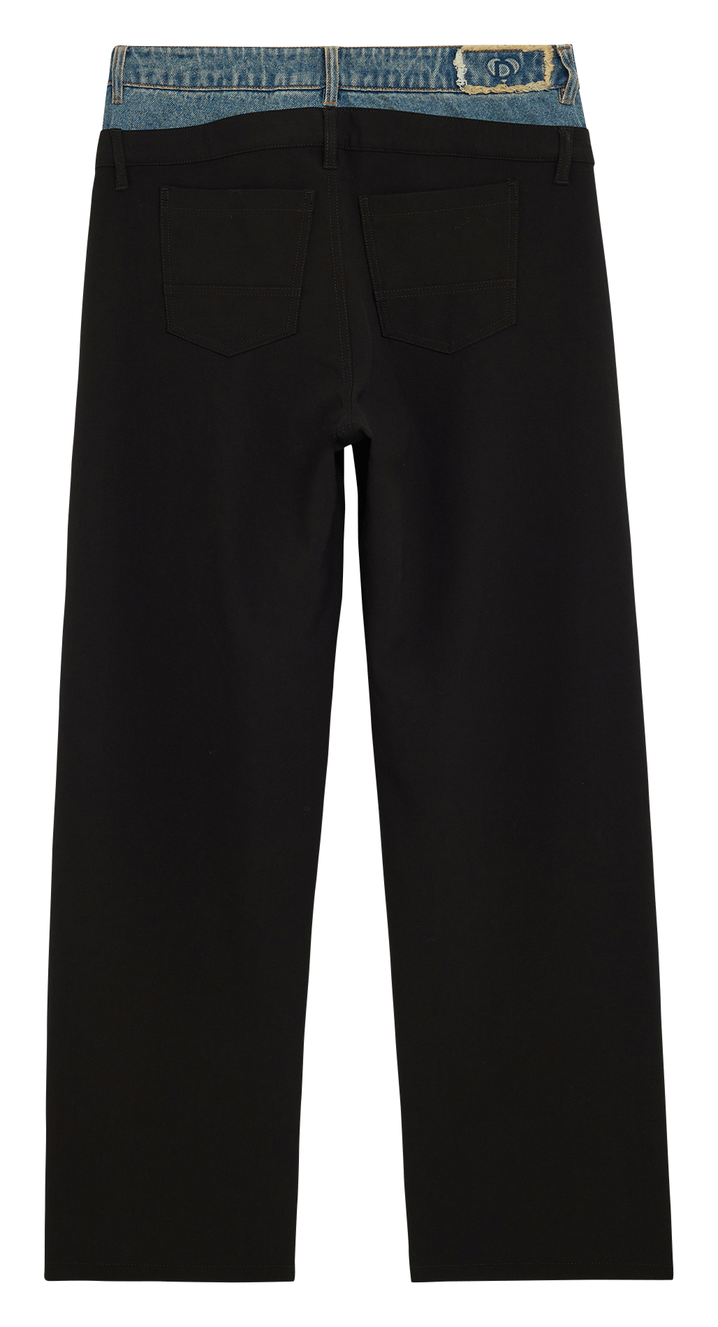 Dual-fabric straight-leg pants DESIGUAL Black