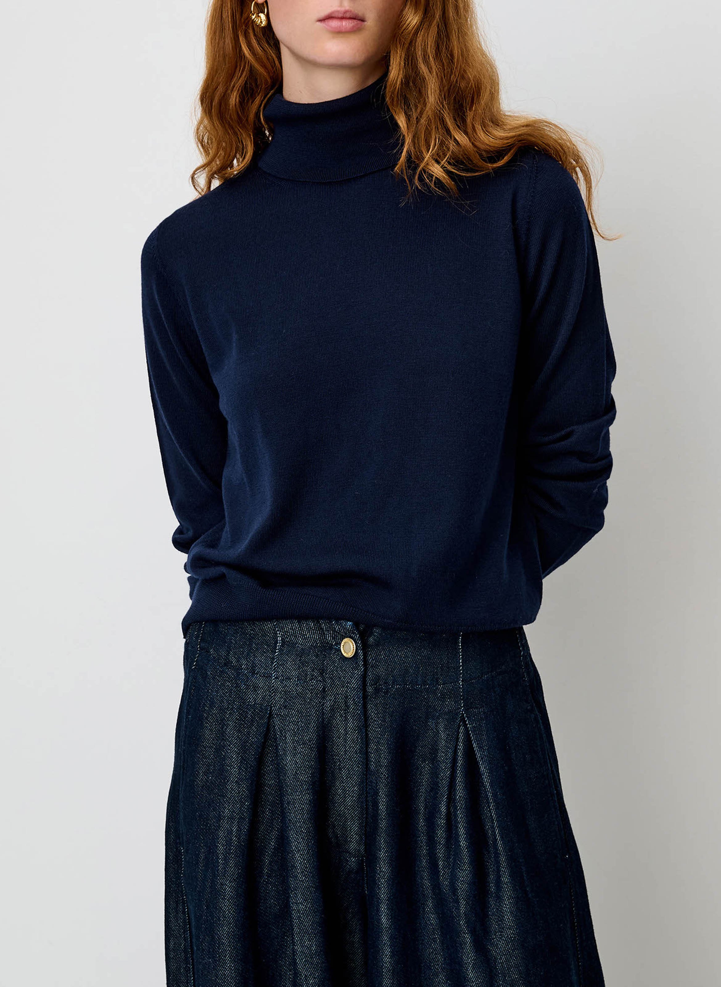 Straight wool polo neck jumper SESSUN