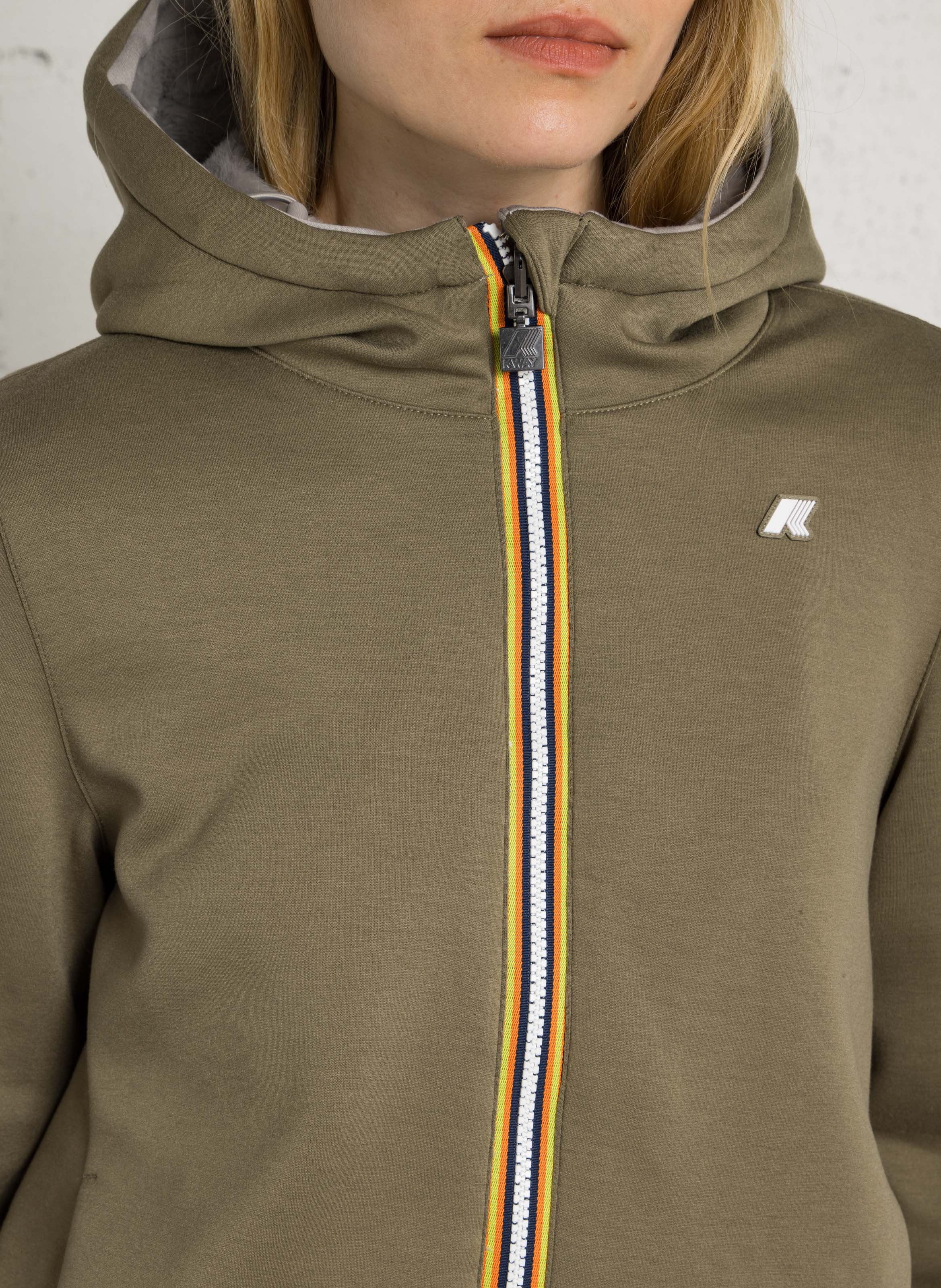 Rechte sweater met opstaande kraag K-WAY Groen
