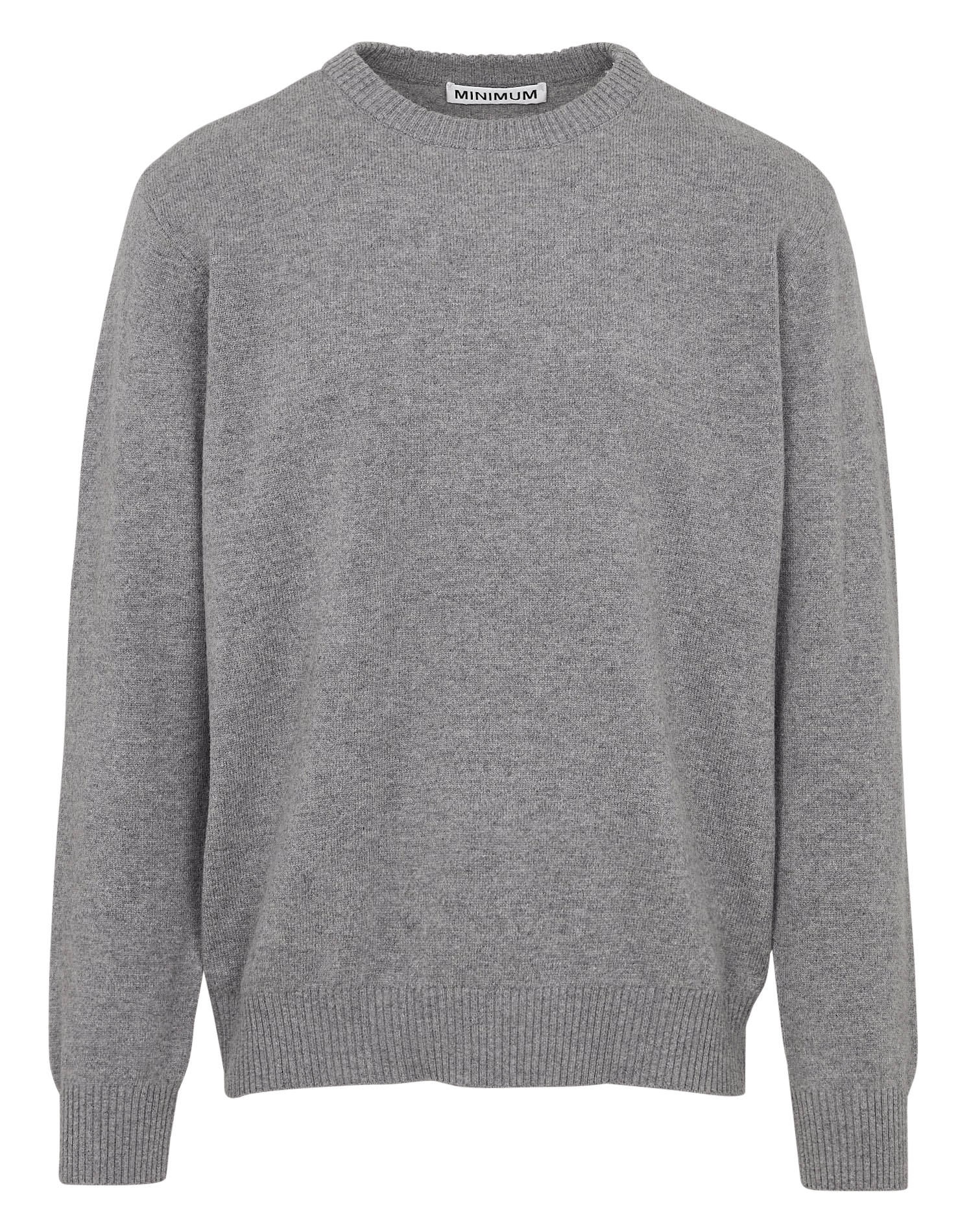 Round-neck wool-blend straight-cut sweater MINIMUM