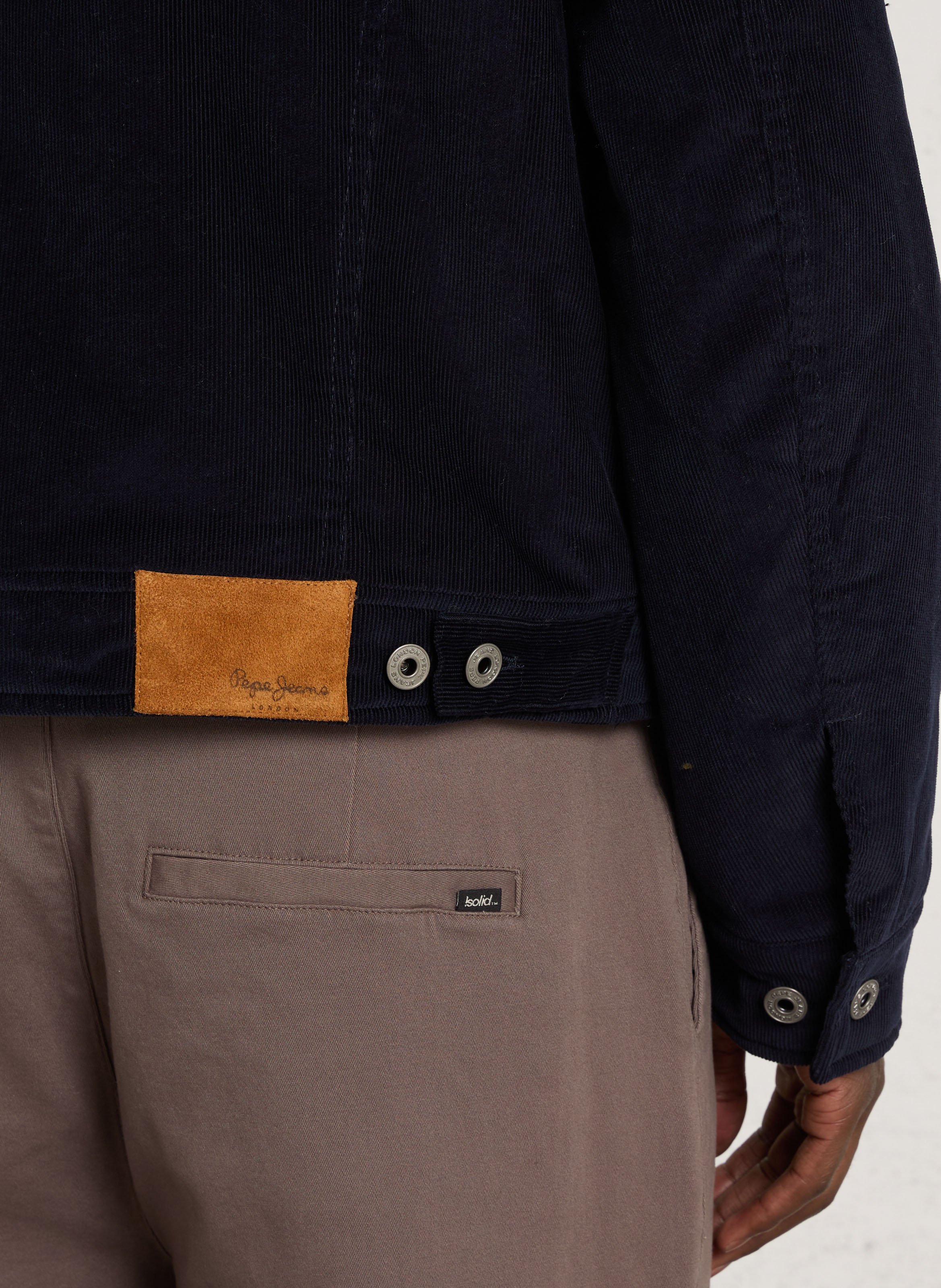 Straight-cut cotton corduroy jacket PEPE JEANS Blue