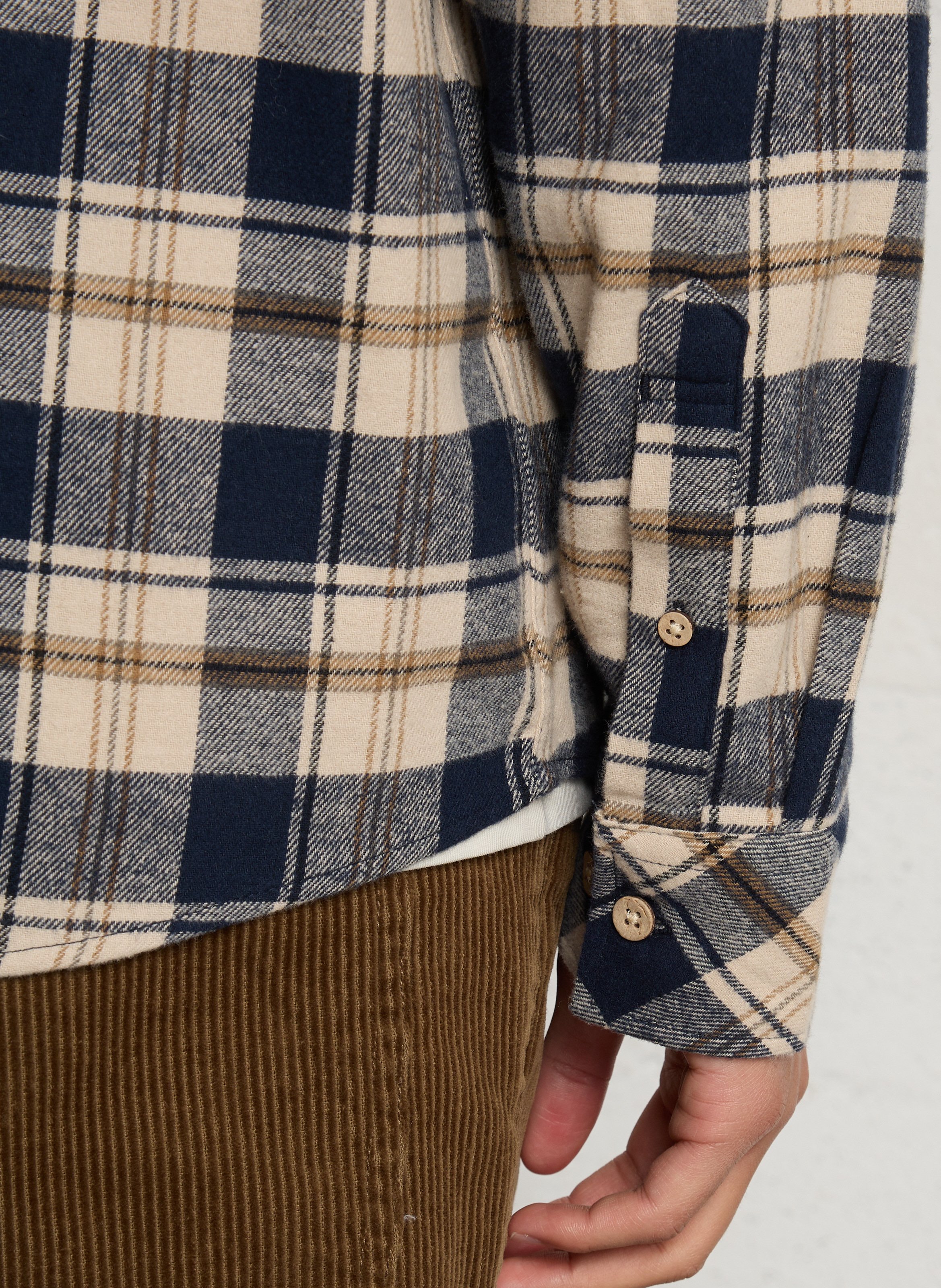 Baumwollhemd mit klassischem Kragen SOLID Blau