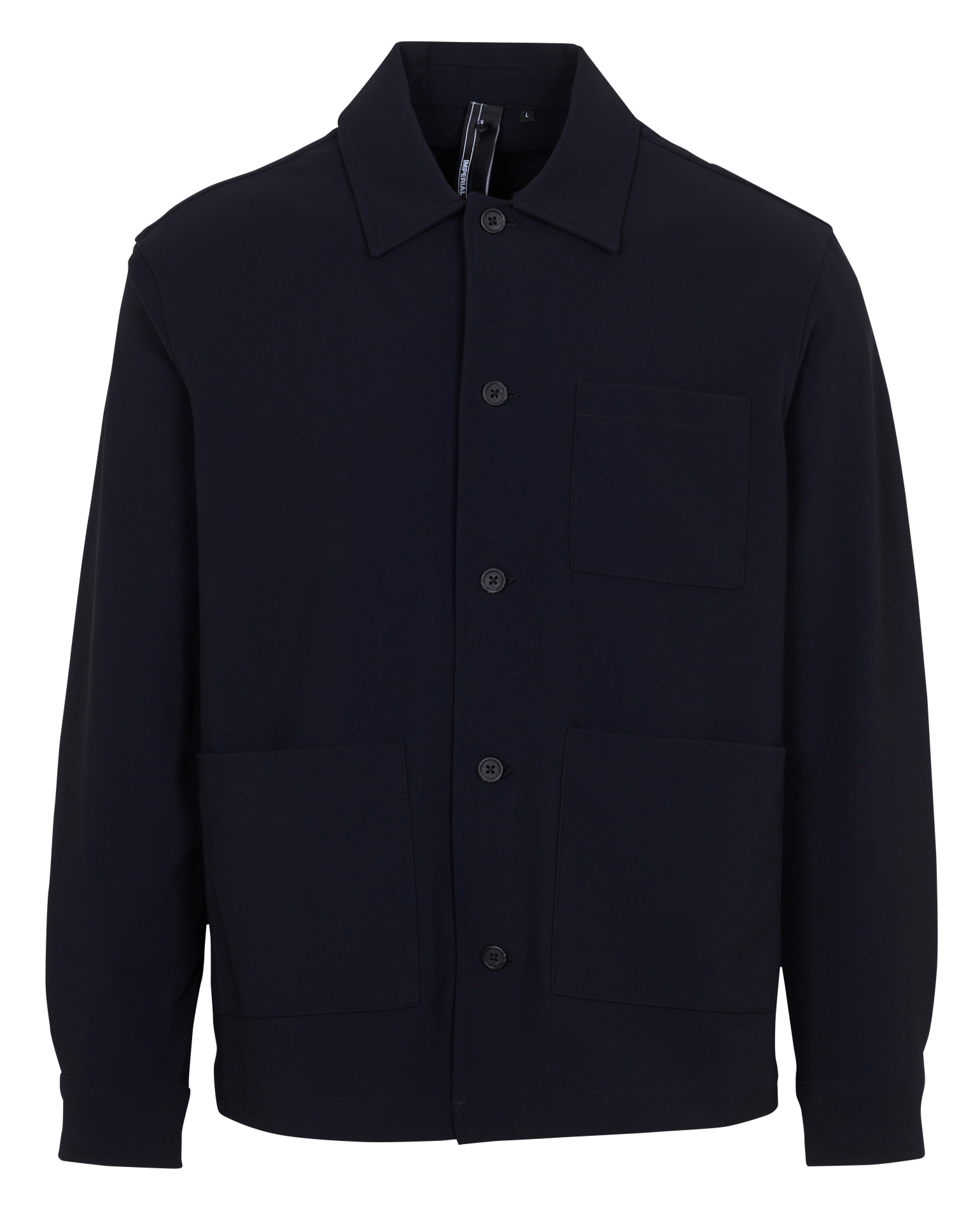Straight overshirt with classic collar and pockets IMPERIAL Blue