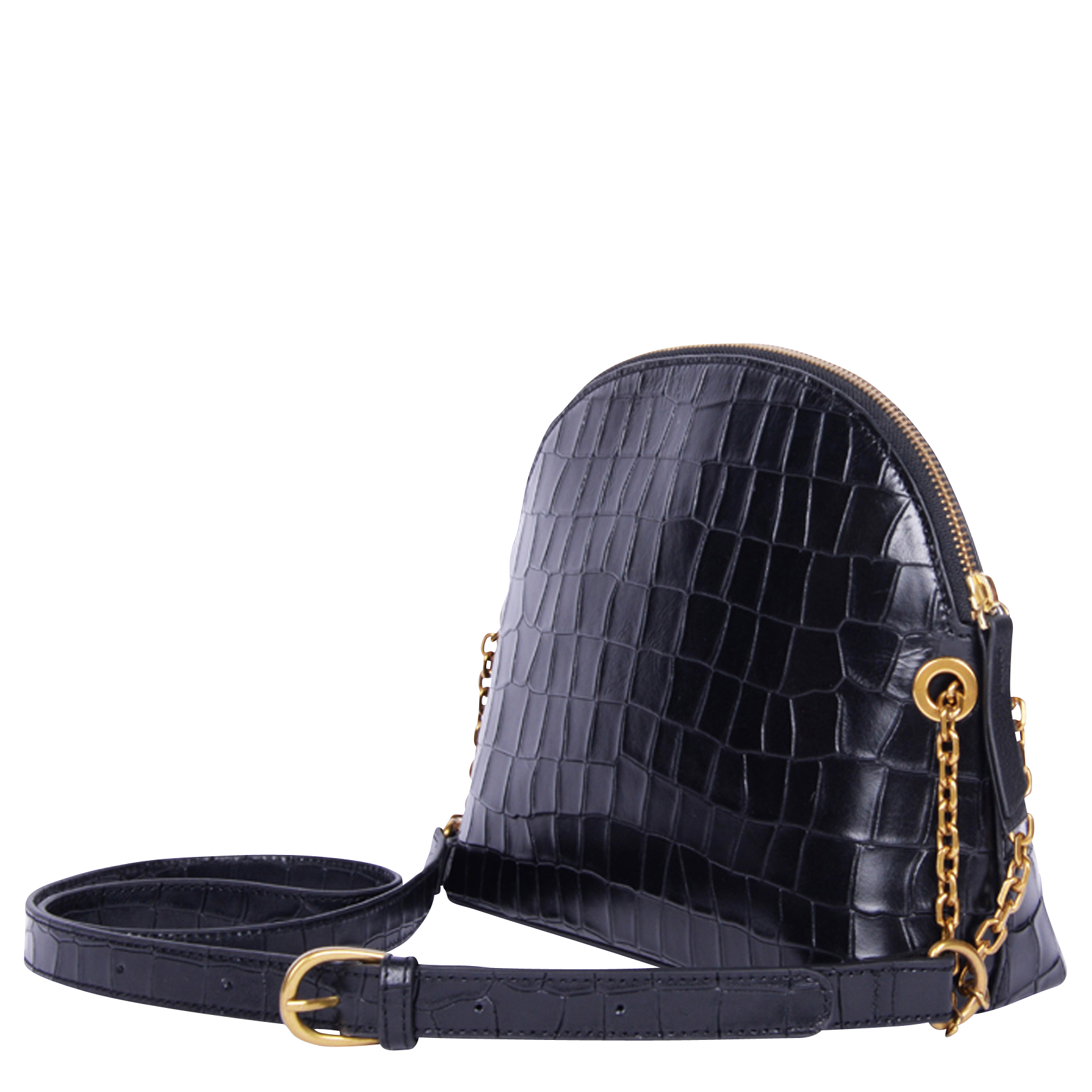 Sac bandoulière en cuir NAT & NIN Noir