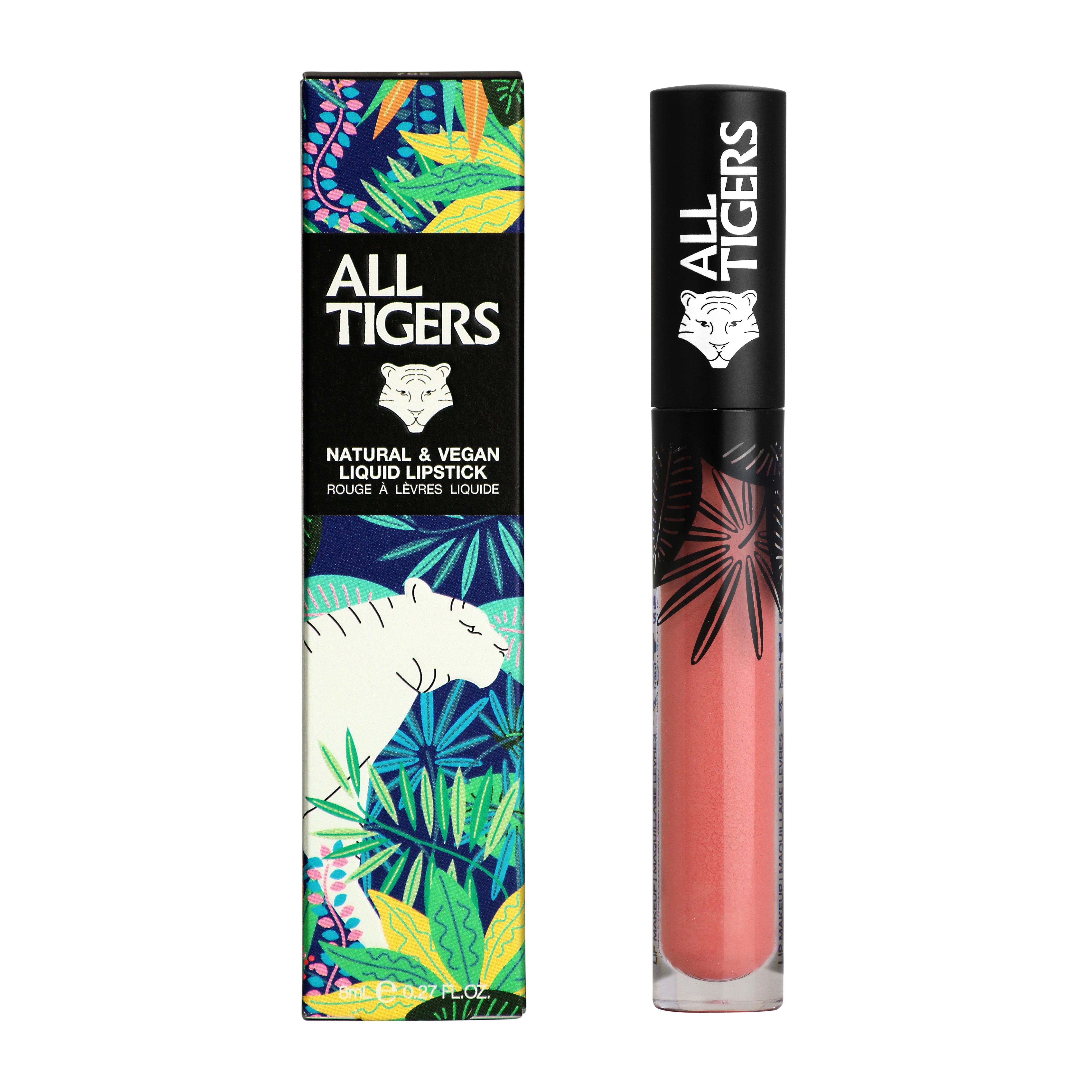 Natural & vegan matt lipstick ALL TIGERS 696 beige rosÉ "chase your dreams"