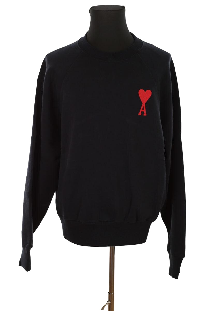 Cotton sweater AMI PARIS - Seconde Main Black