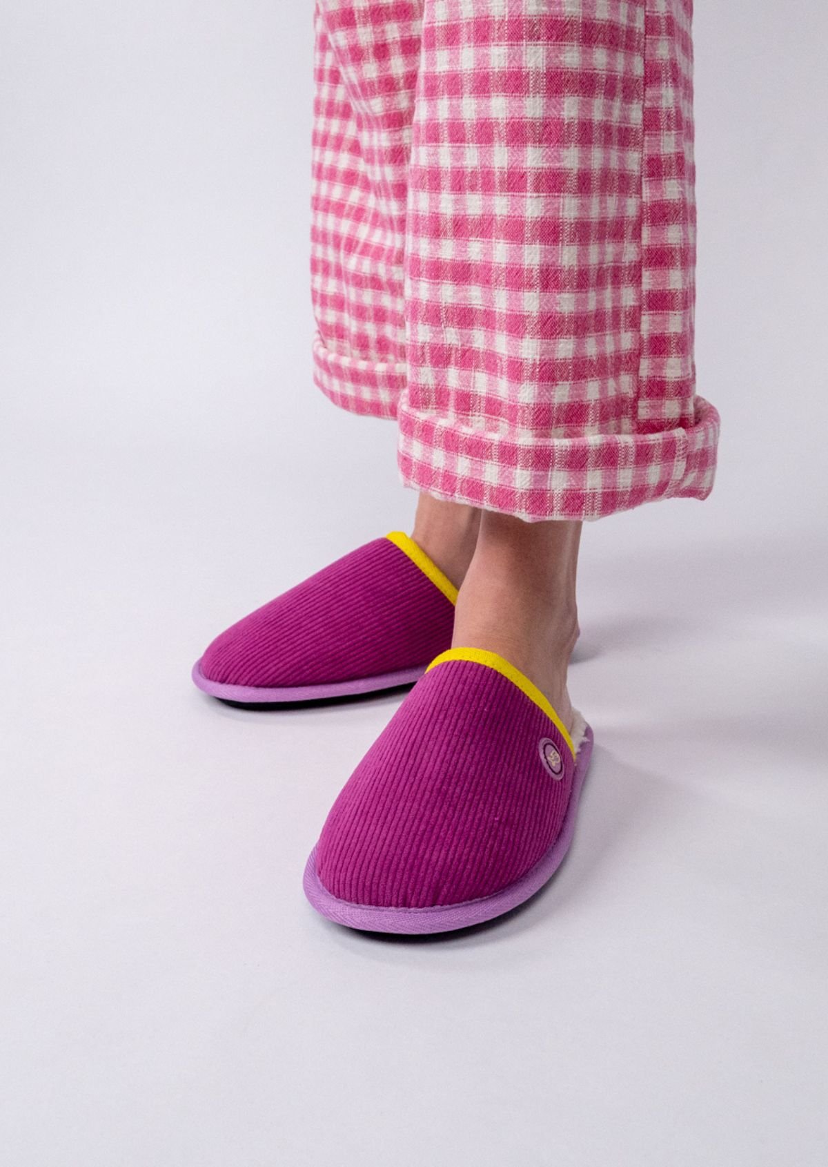 Corduroy slippers BILLYBELT Purple