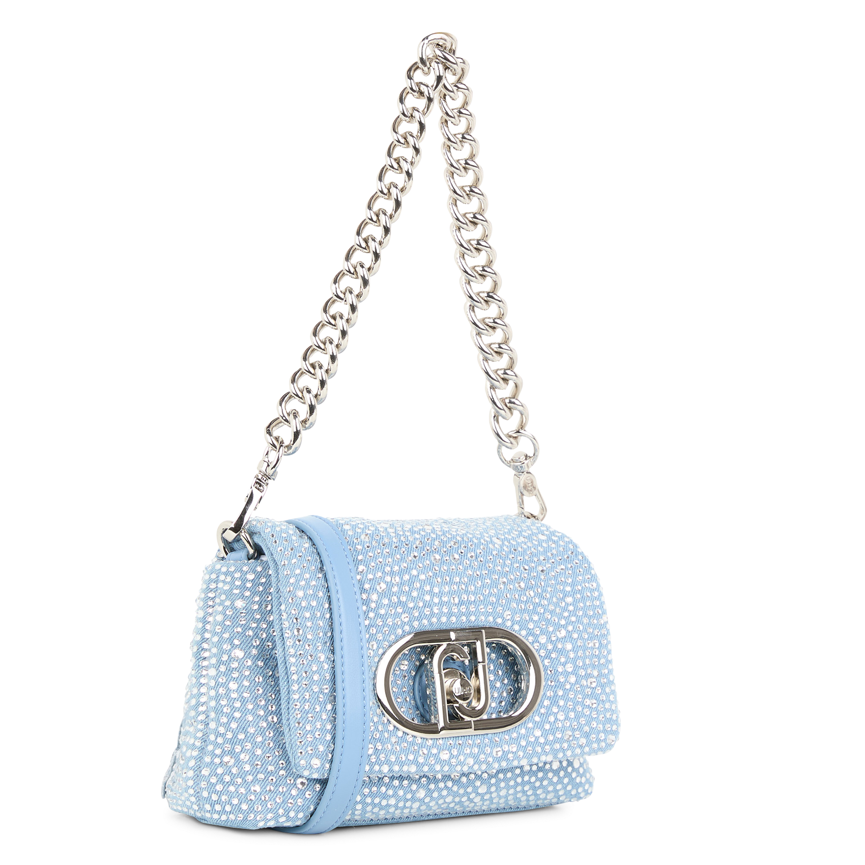 Sac porté épaule à strass LIU JO Bleu