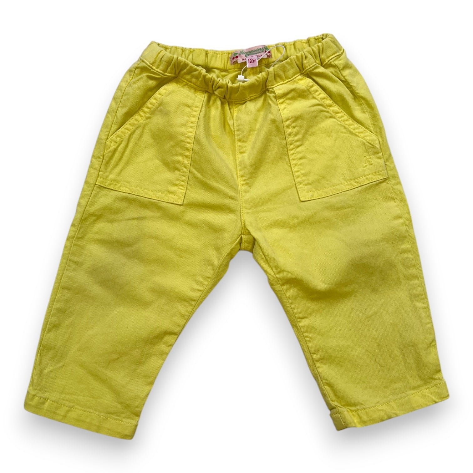 Yellow baby pants - 12 months BONPOINT - Seconde Main Yellow