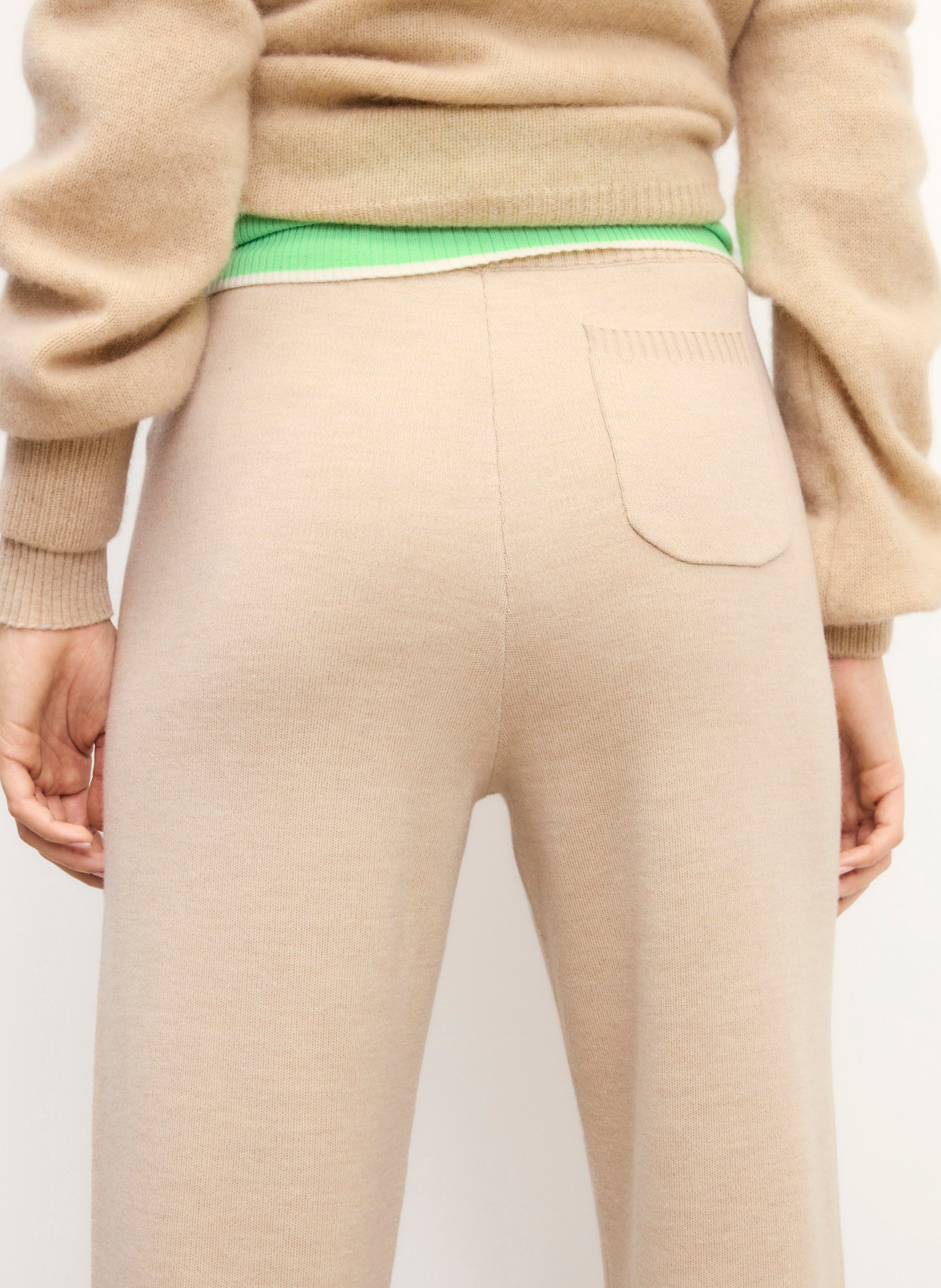 Bandol straight woollen trousers FROM FUTURE Beige