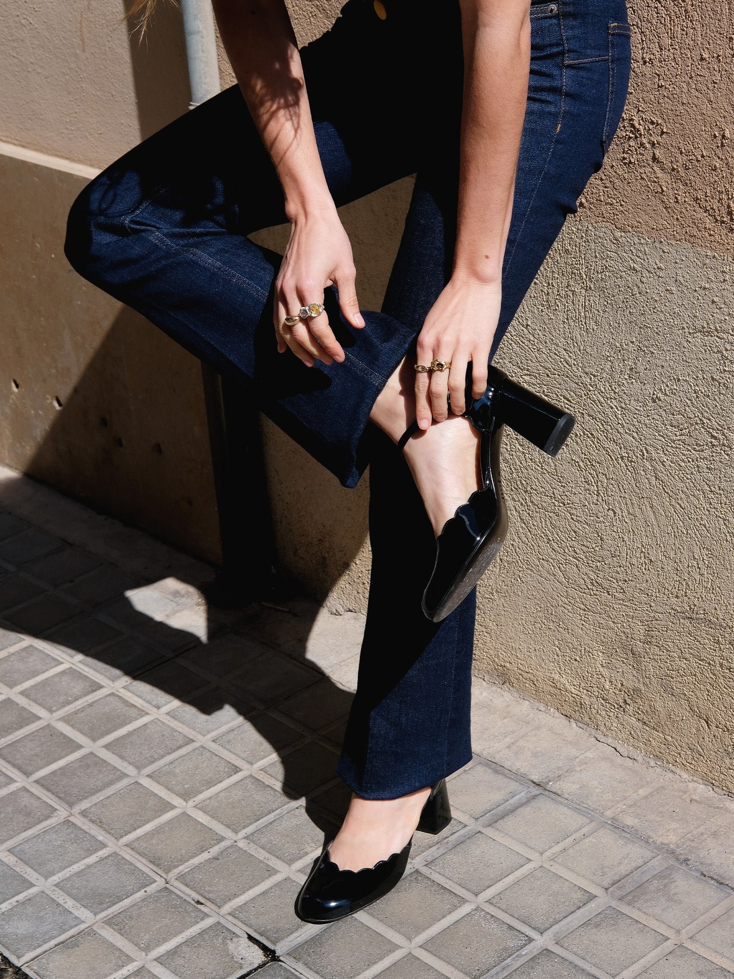 Cebibi patent leather Mary Janes with heel EMZI PARIS Black