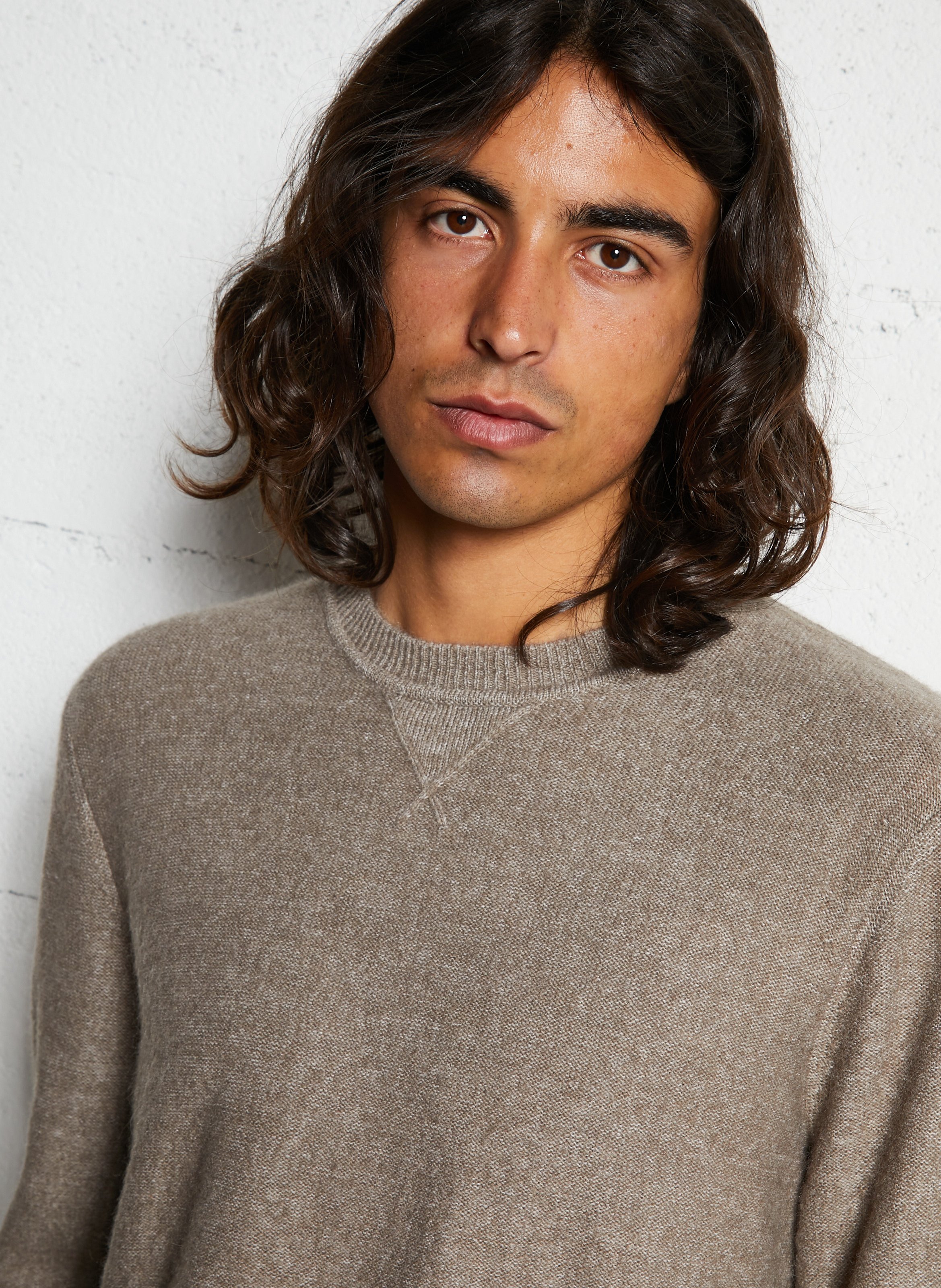 Gerade geschnittener Rundhalspullover IKKS Braun