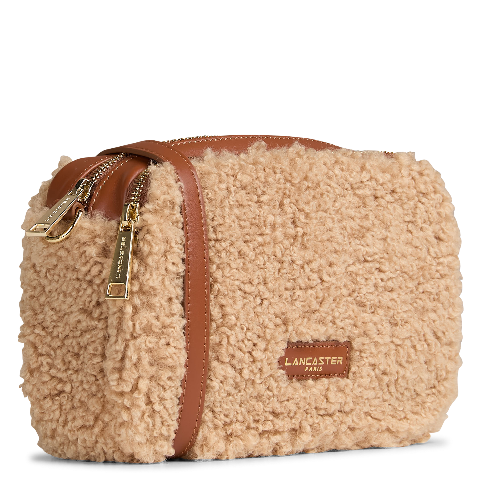 Sac bandoulière en cuir LANCASTER PARIS Marron