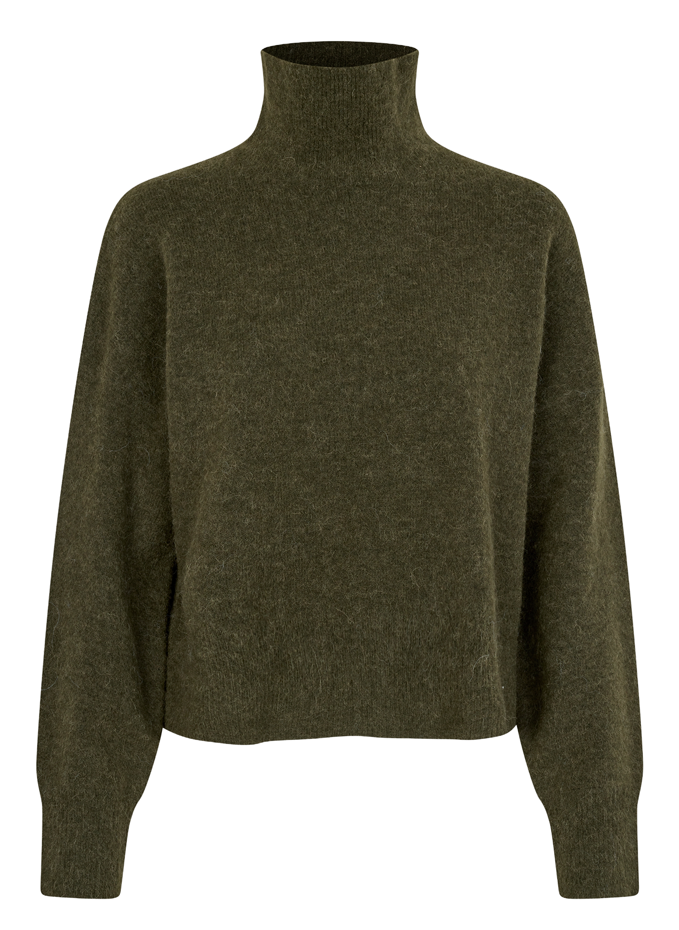 Pull col montant en alpaga et laine mérinos mélangés  SAMSOE SAMSOE Vert