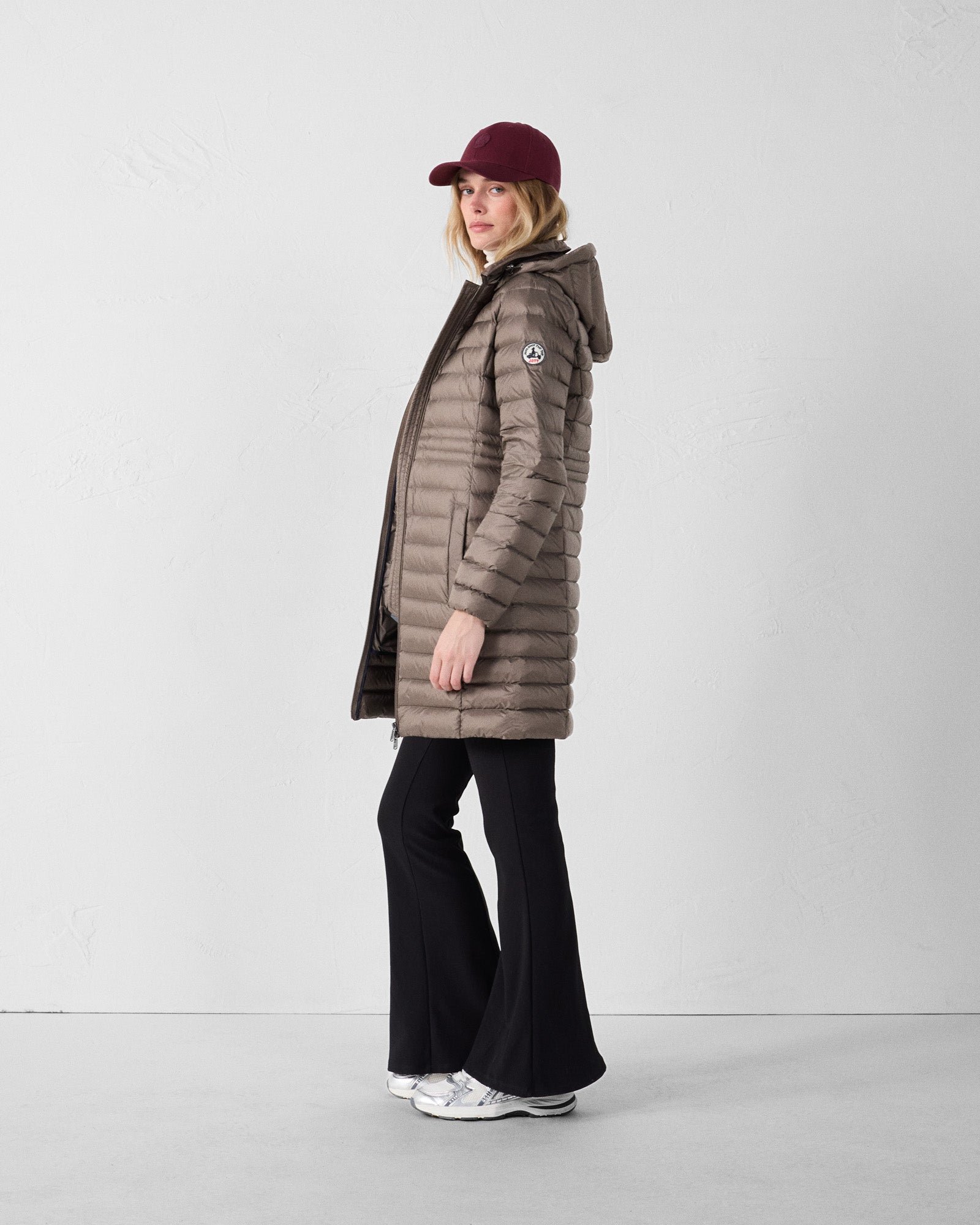 Long hooded puffer coat vero 2.0 JOTT Beige