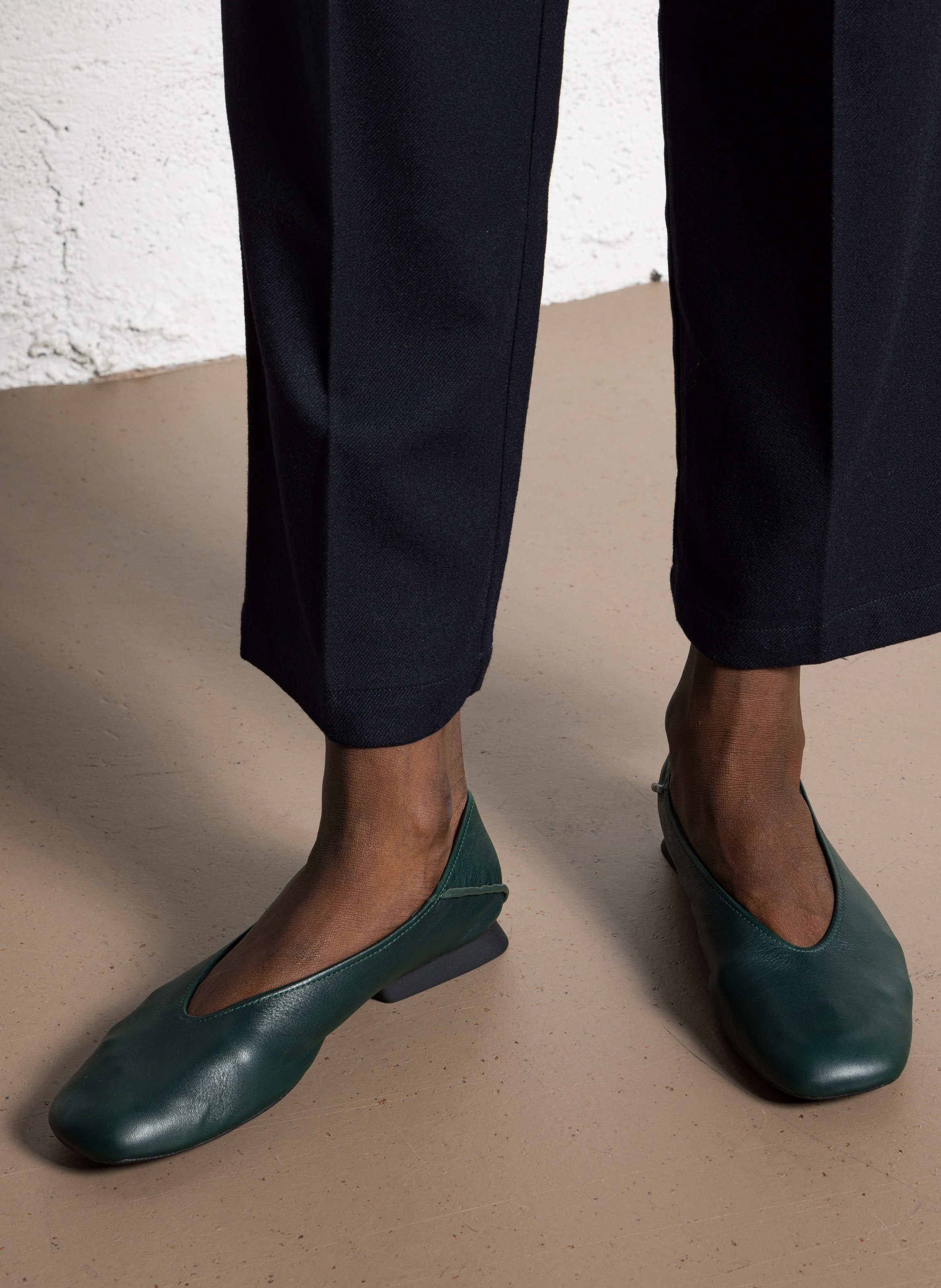 Ballerines en cuir CAMPER Vert