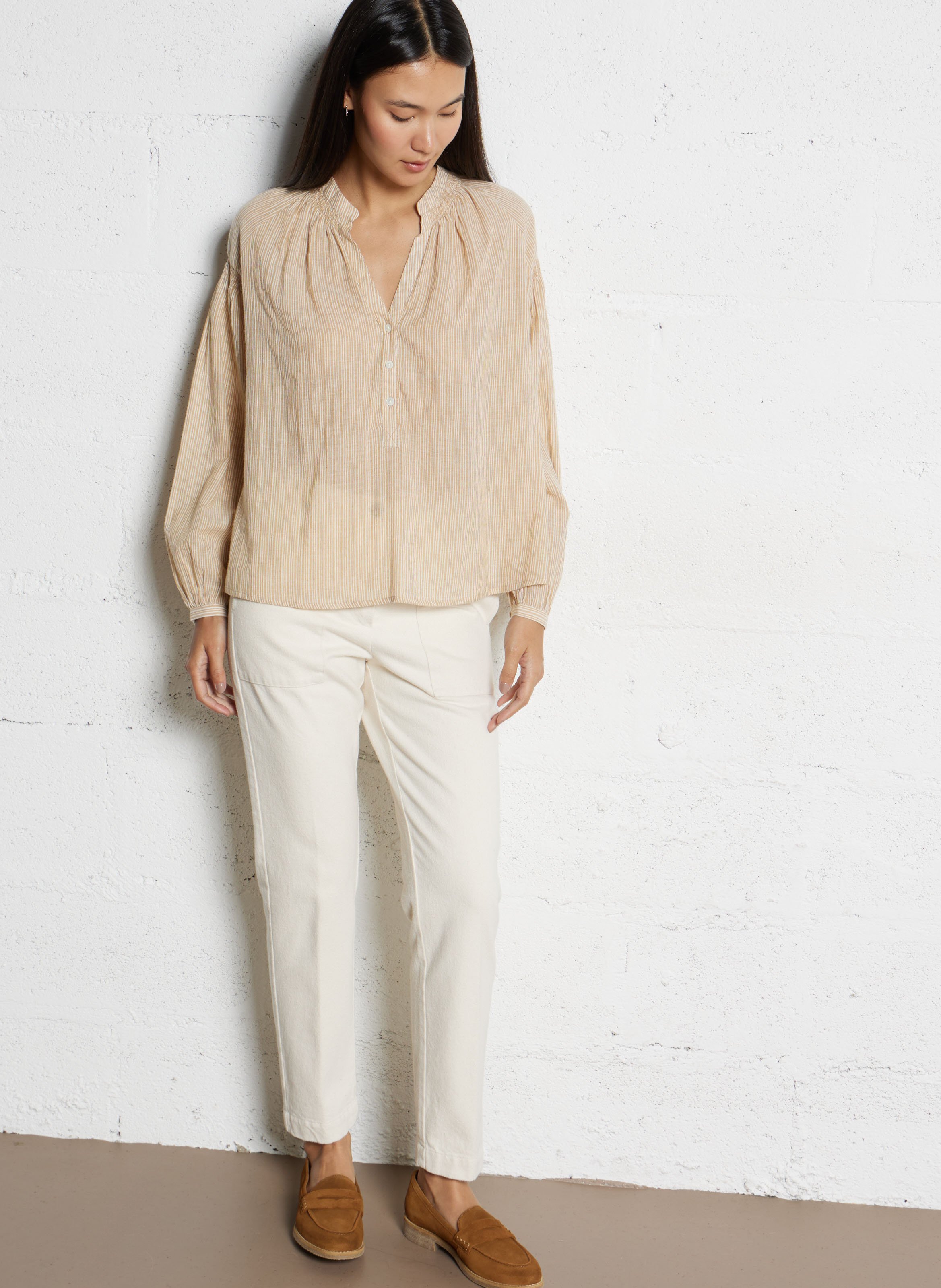 Blouse ample en coton HARTFORD Multicolore