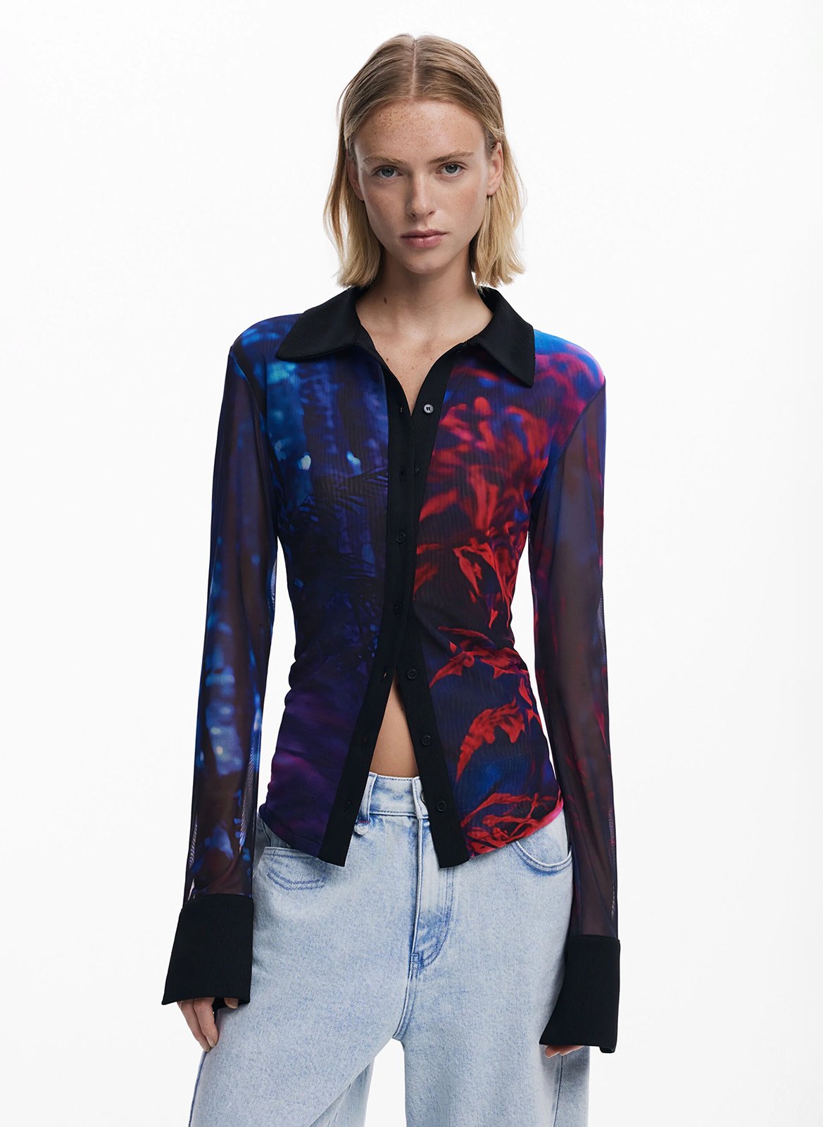 Top col classique  DESIGUAL Noir