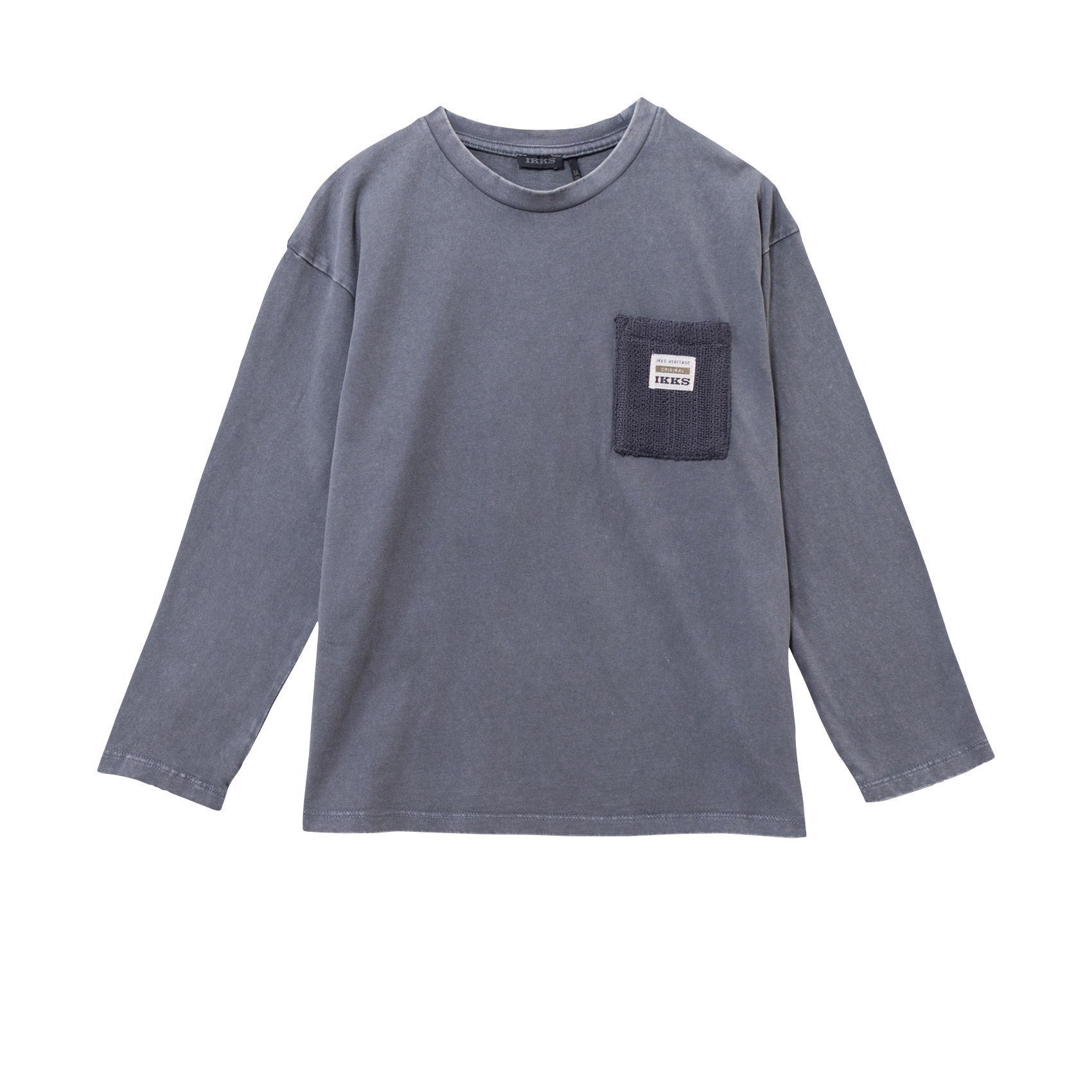 Long-sleeved T-shirt with knitted pocket IKKS JUNIOR Blue