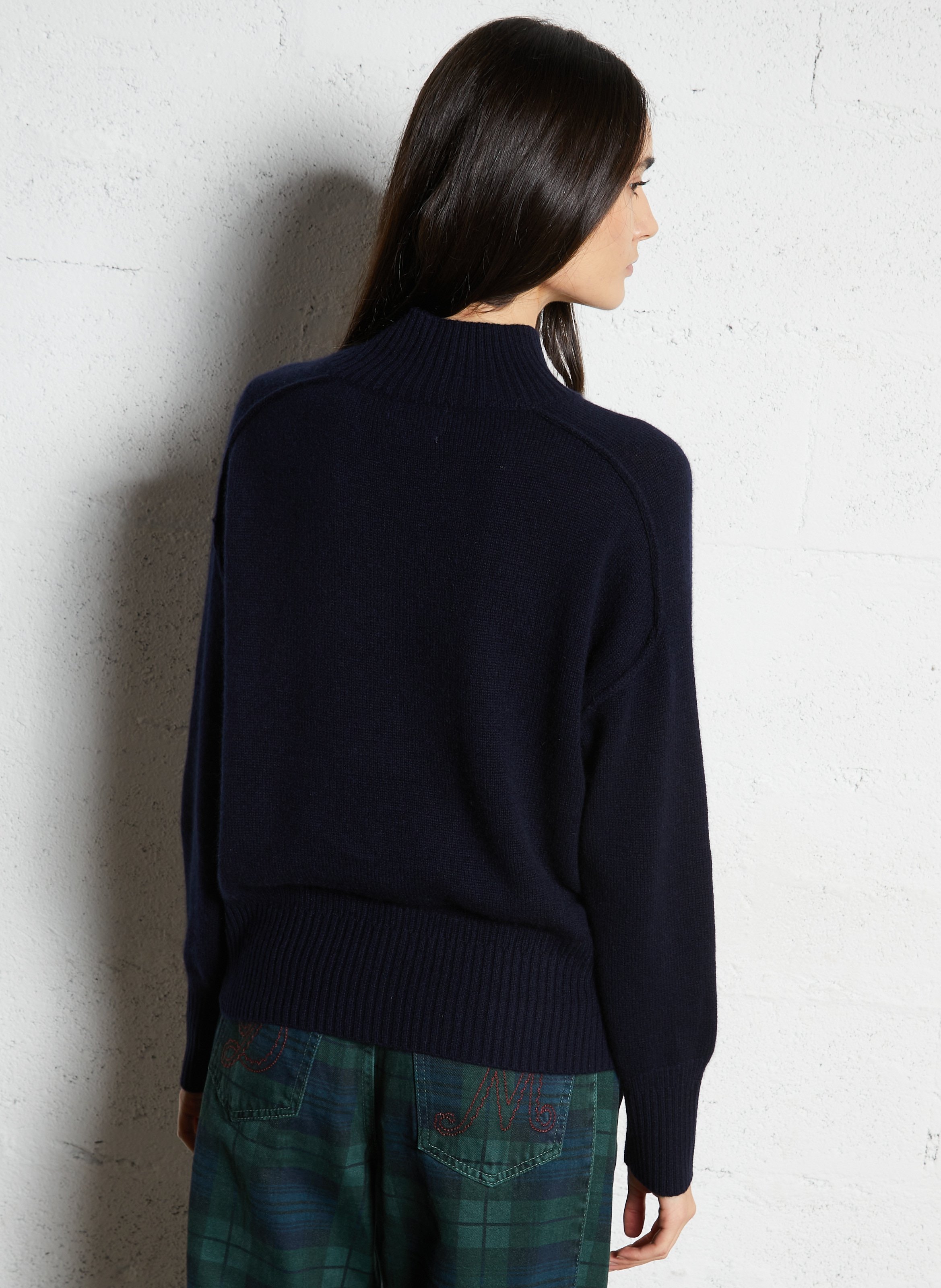 Cashmere high-neck sweater MAISON 123 Blue
