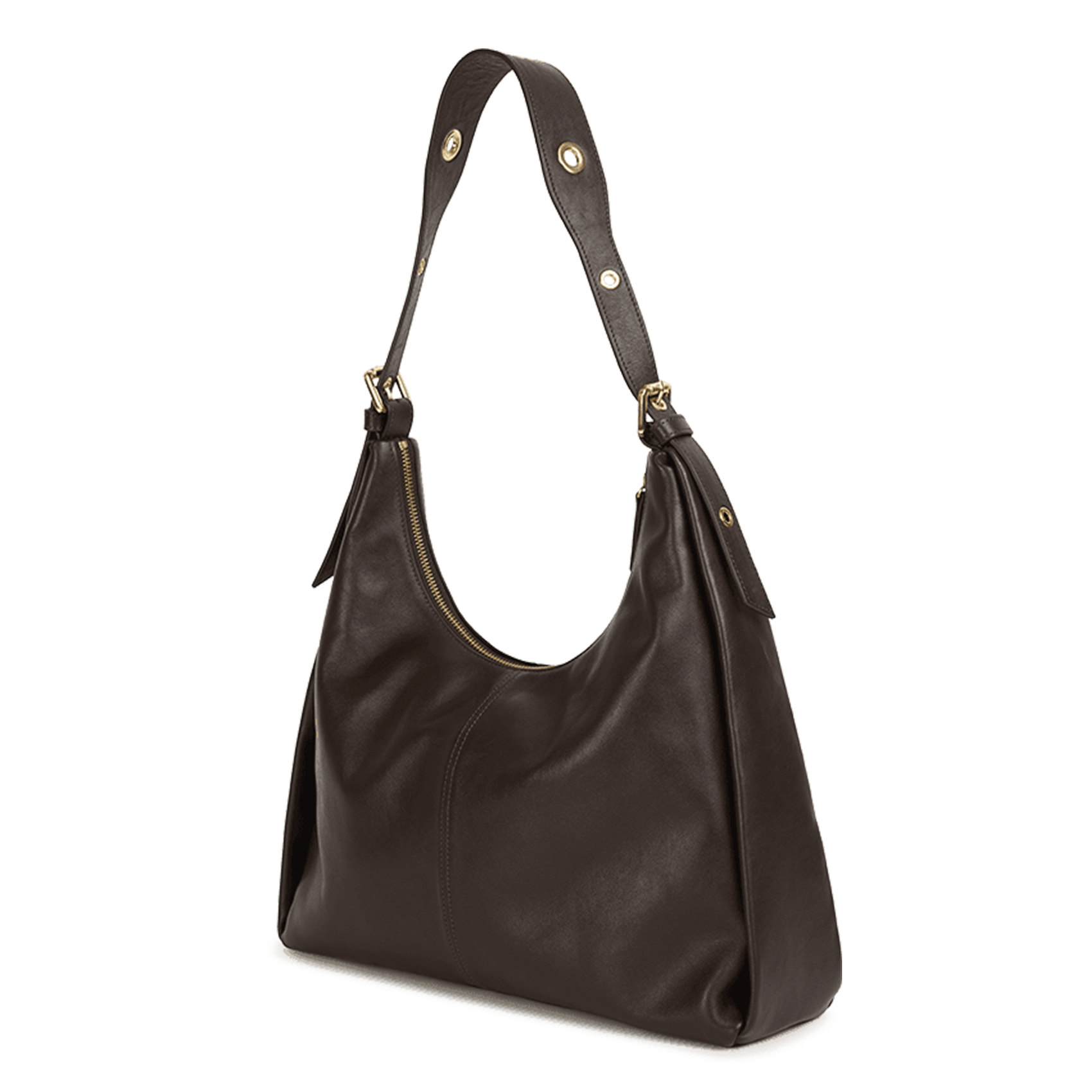 Leather clutch bag NAT & NIN Brown