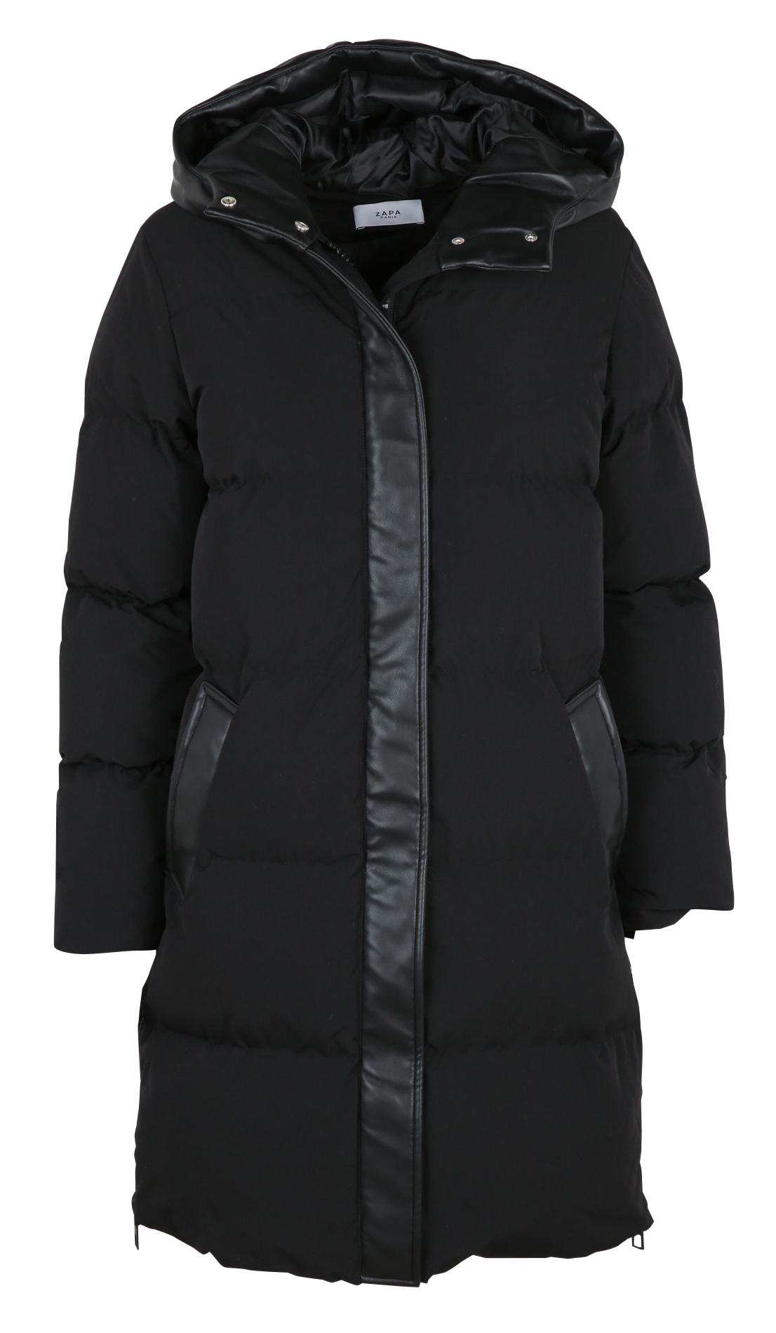 Doudoune droite col montant matelassée ZAPA Noir