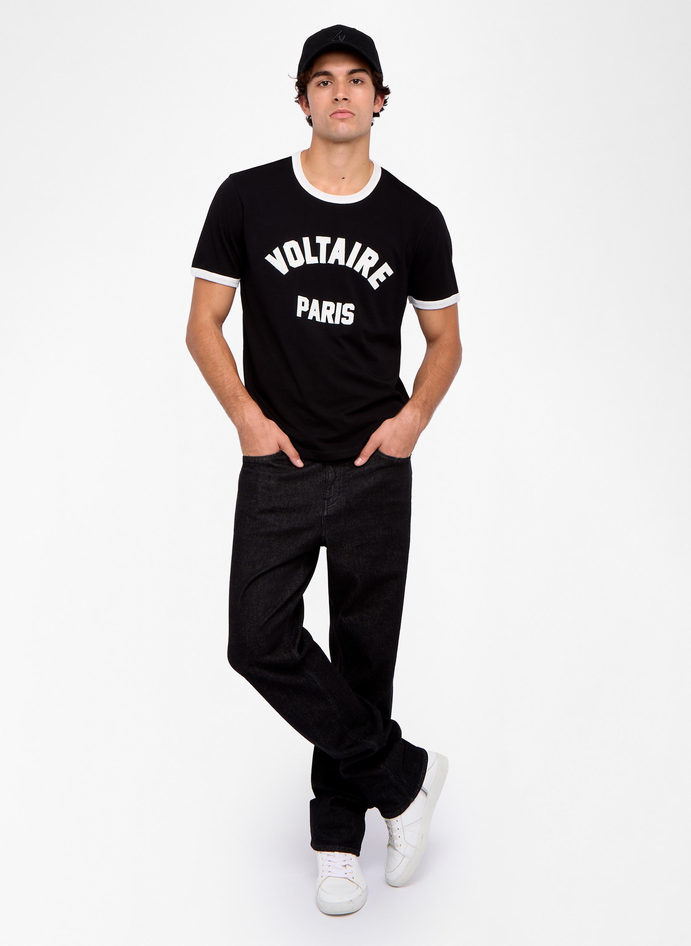 Straight screen-printed round-neck T-shirt ZADIG&VOLTAIRE Black