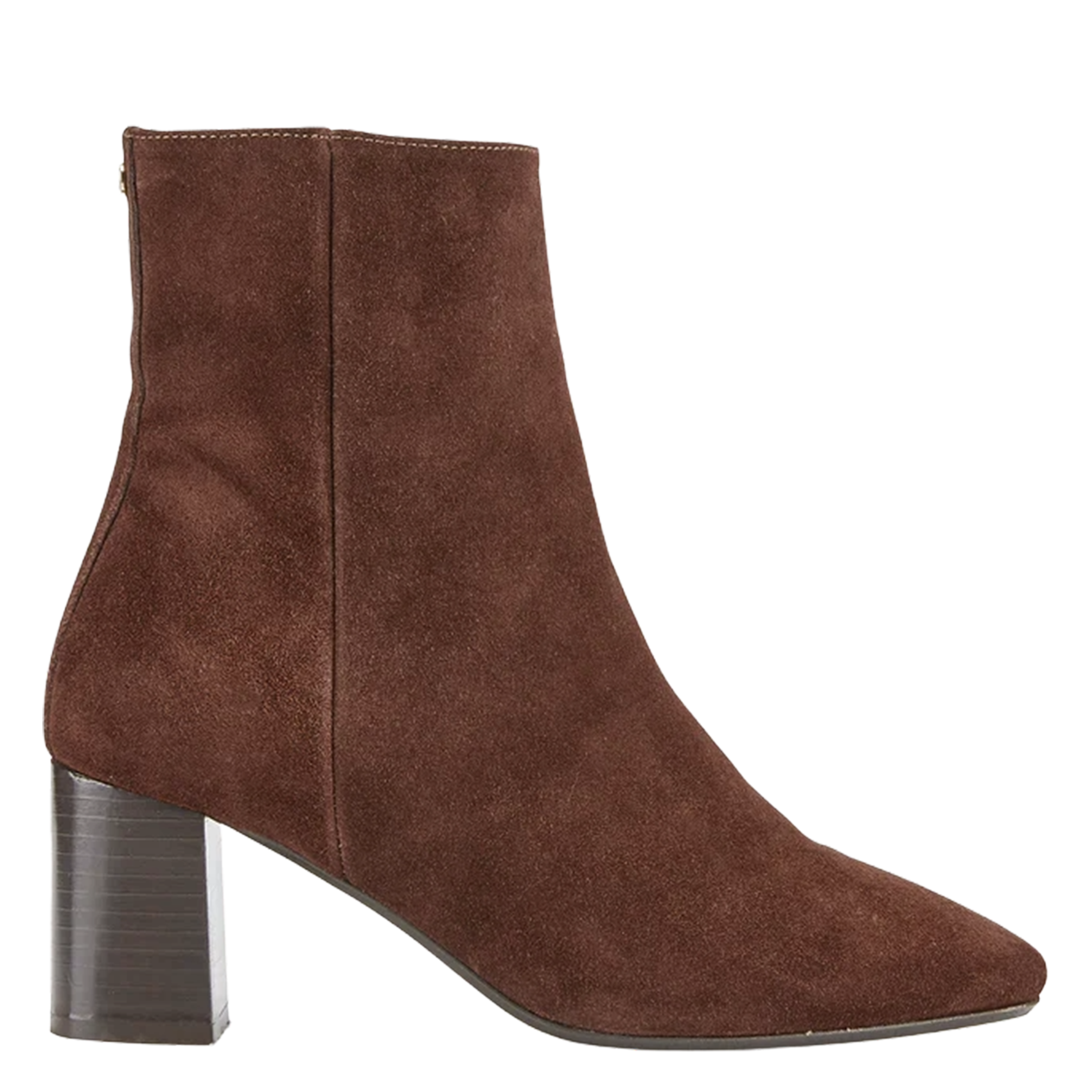 Bottines à talons en cuir velours COSMOPARIS Marron