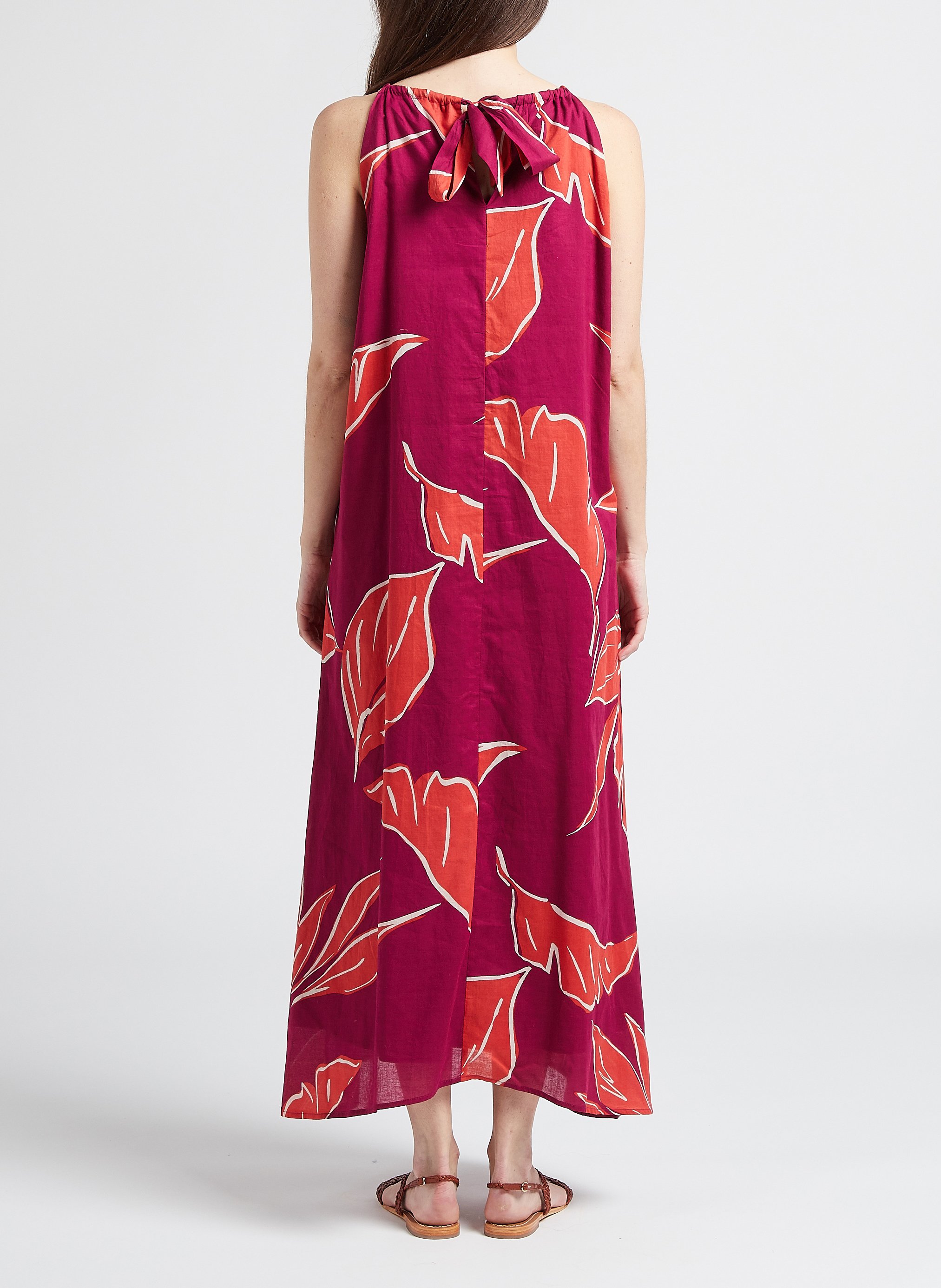 Long printed cotton dress GRACE ET MILA Pink