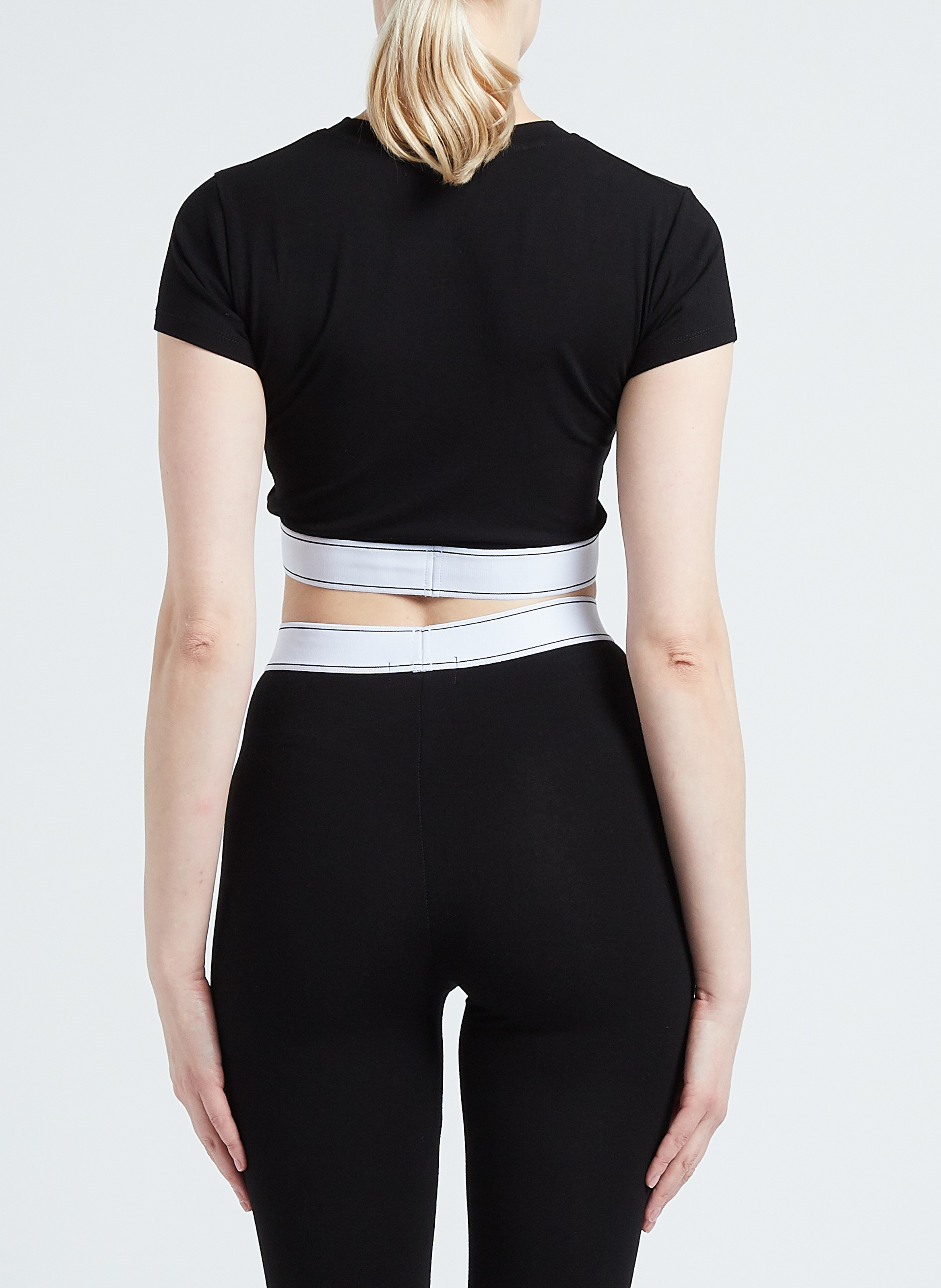 Kort T-shirt met ronde hals en tekstopdruk 'No pain No gain' MAISON LABICHE Zwart