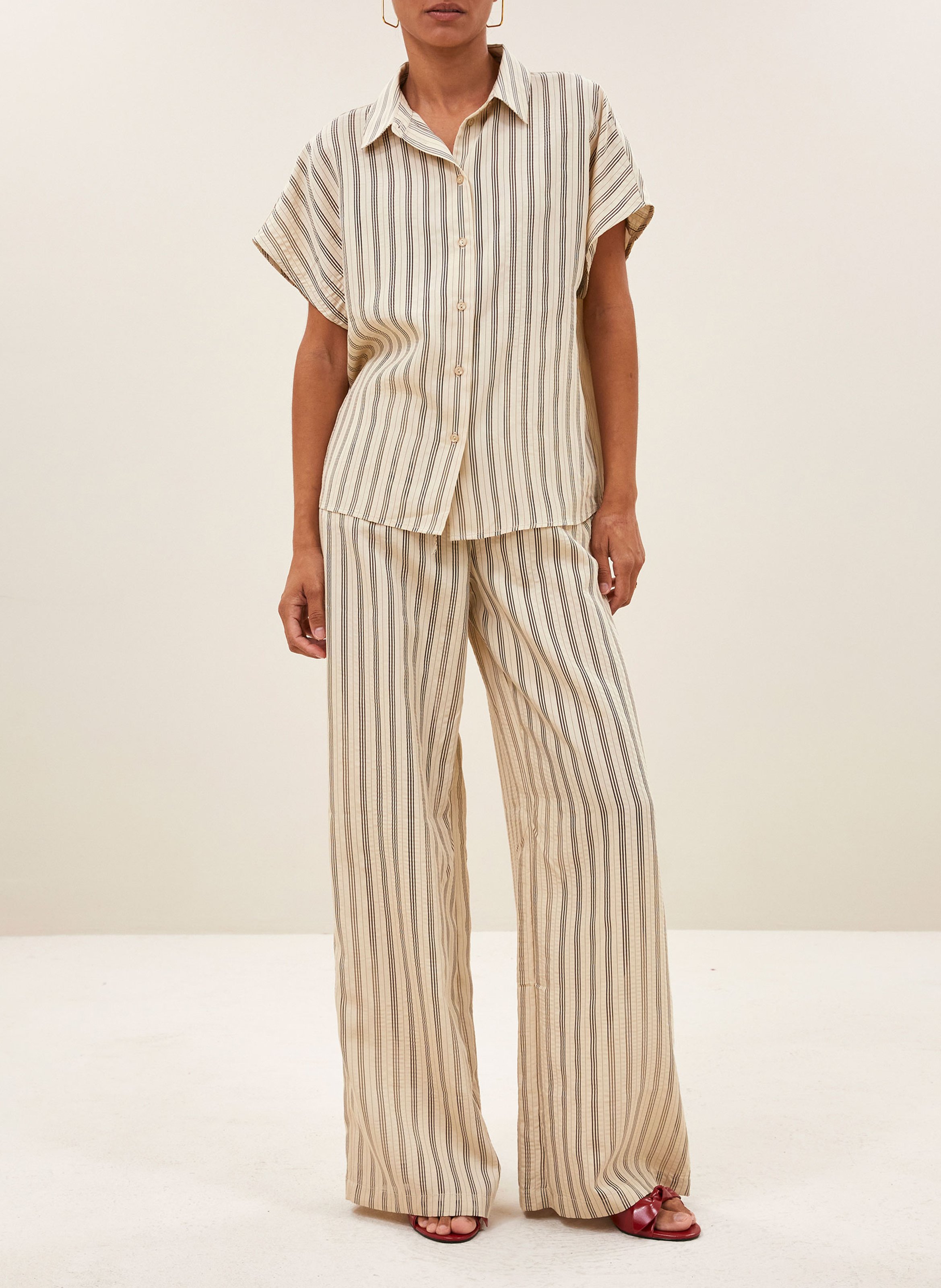 Straight printed blouse BY BAR Black