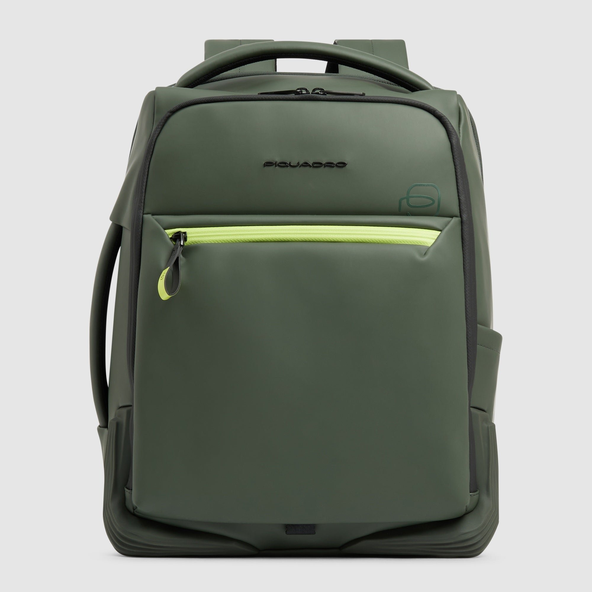 Water-repellent travel backpack for laptop PIQUADRO Green