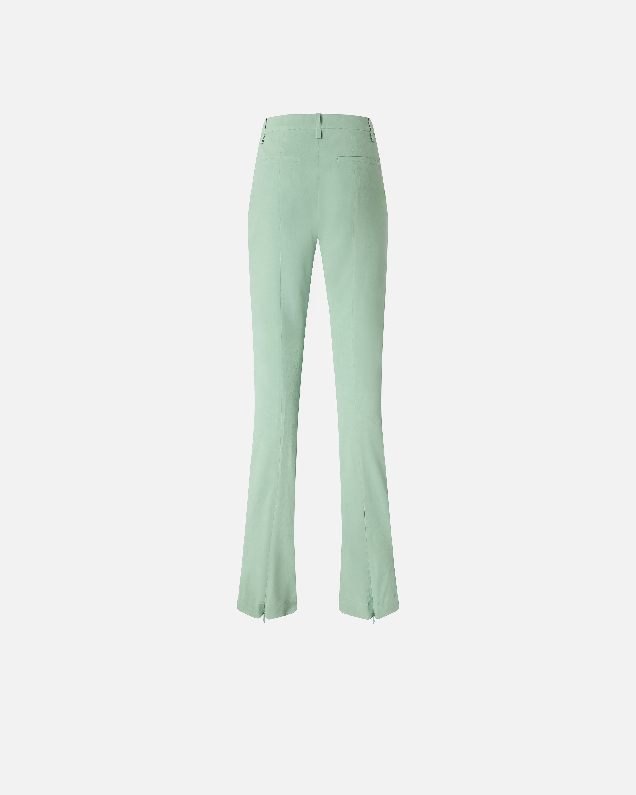 Pantalon en lin mélangé à pli marqué PINKO Vert