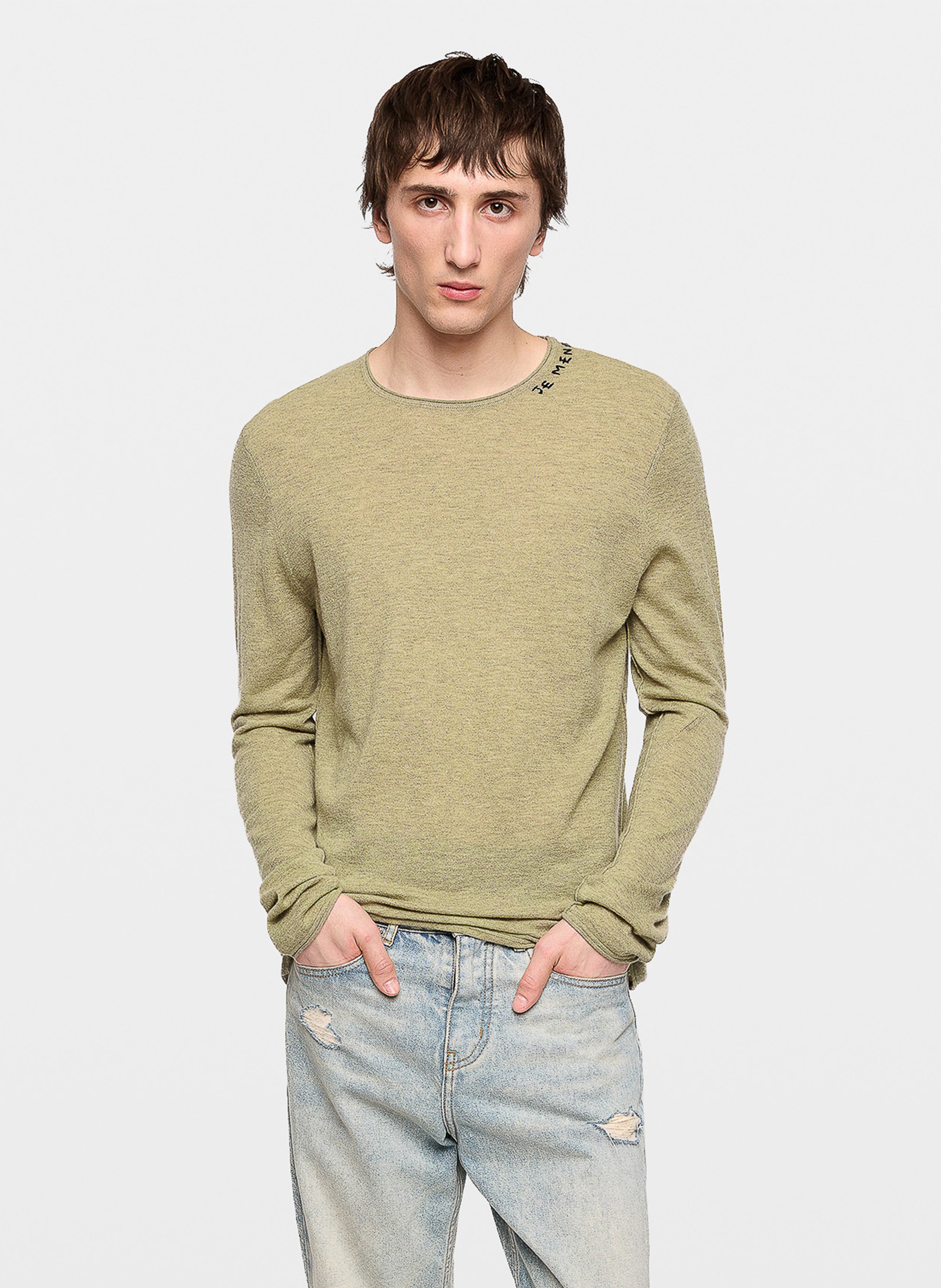 Tee-shirt col rond en cachemire ZADIG&VOLTAIRE Vert