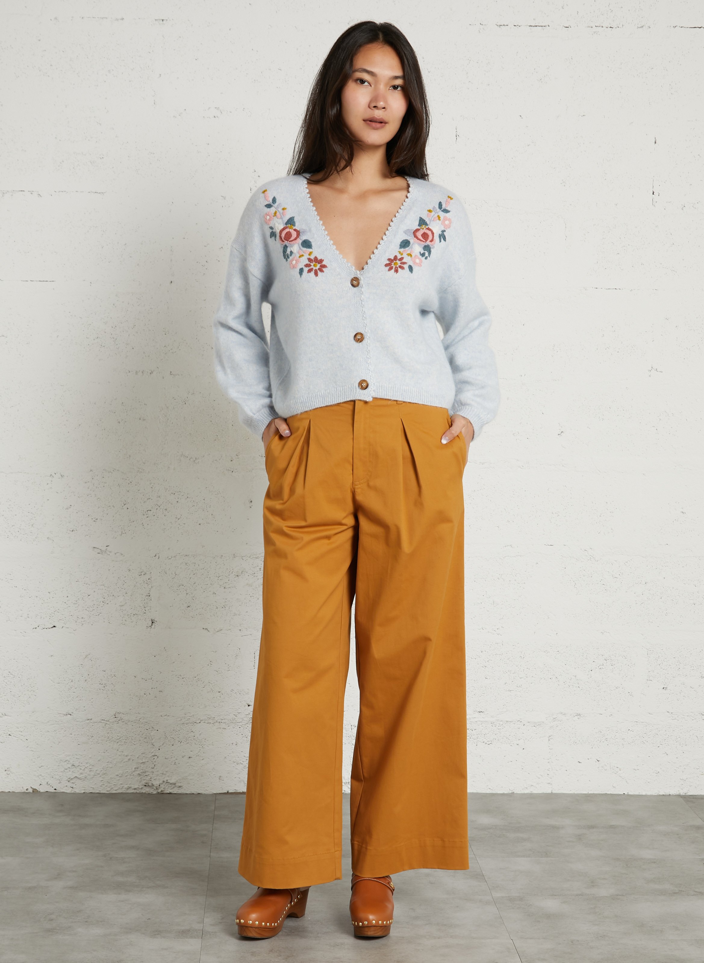 Vest met sjaalkraag LOUISE MISHA Blauw