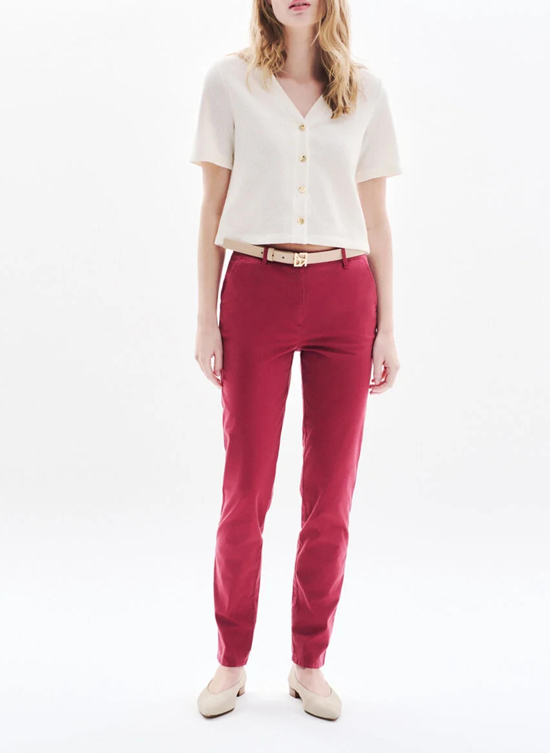 Top col v CAROLL Beige