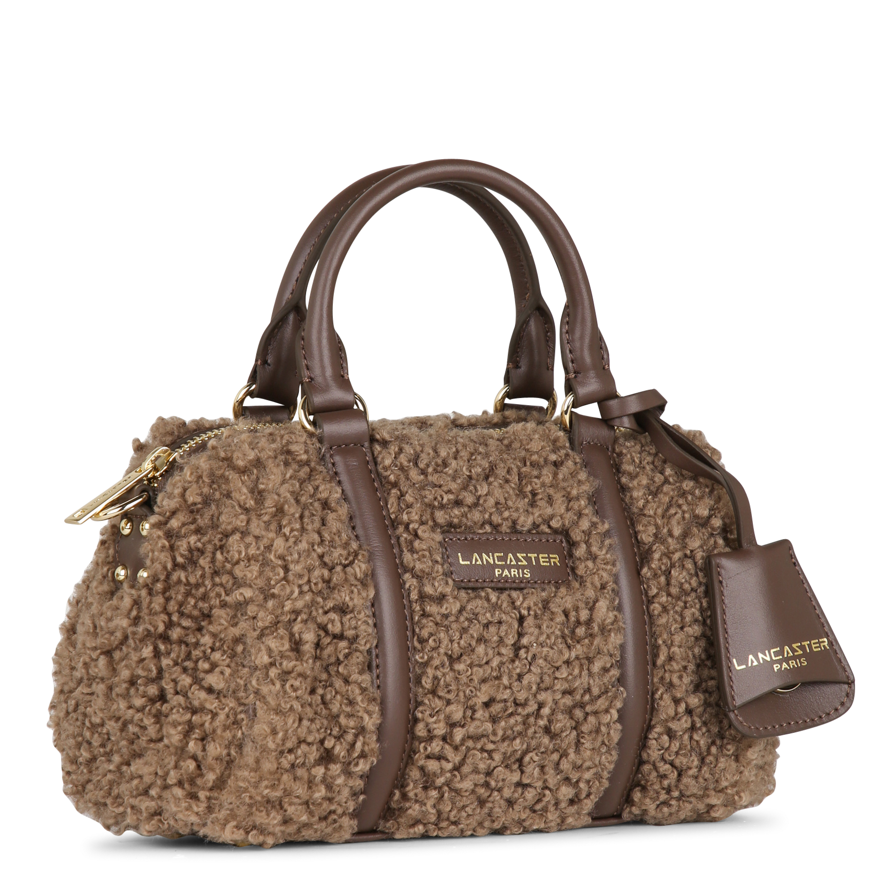 Small sherpa duffle bag LANCASTER PARIS Brown