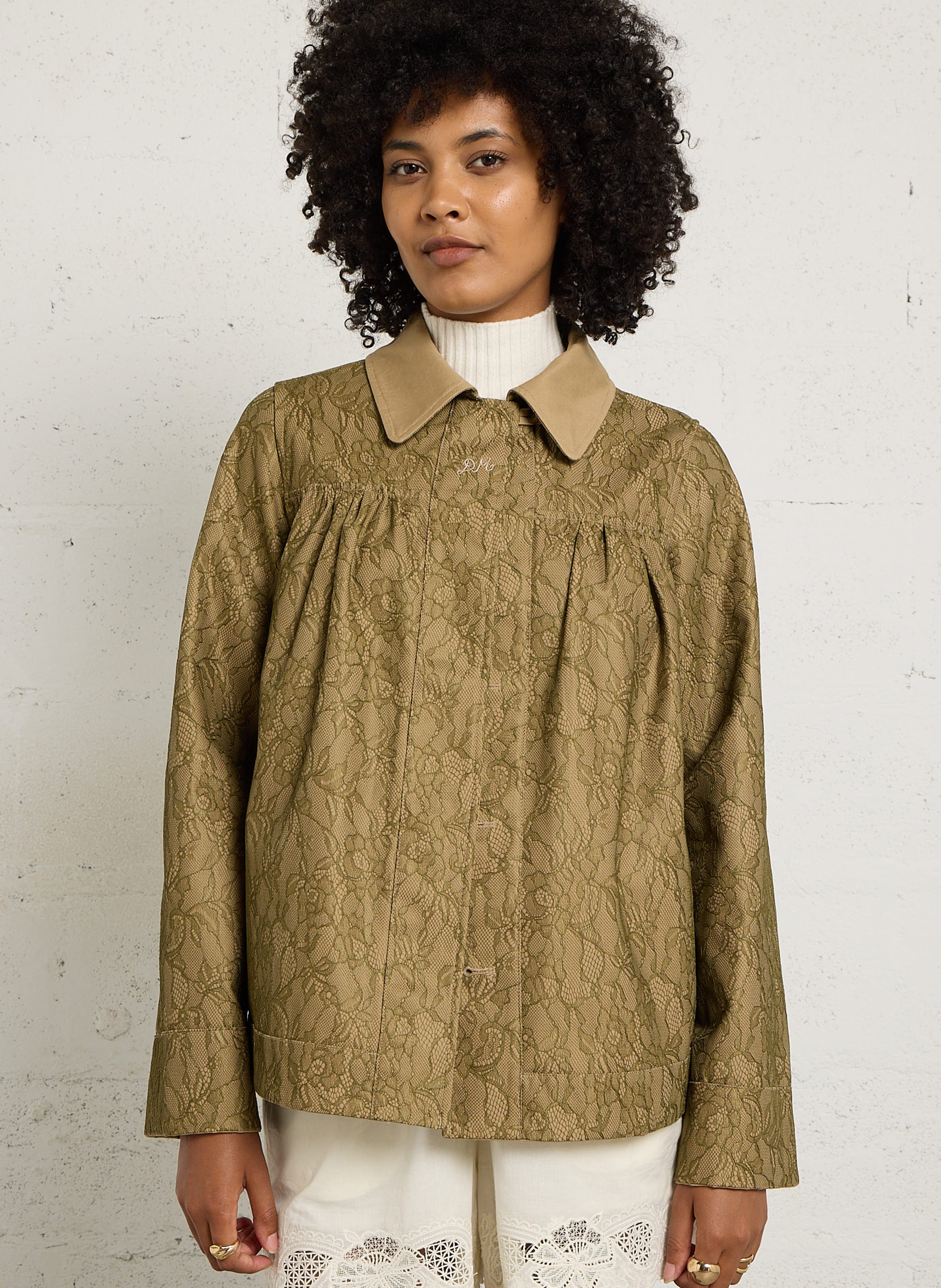 Veste ample en coton bio DAMSON MADDER Beige