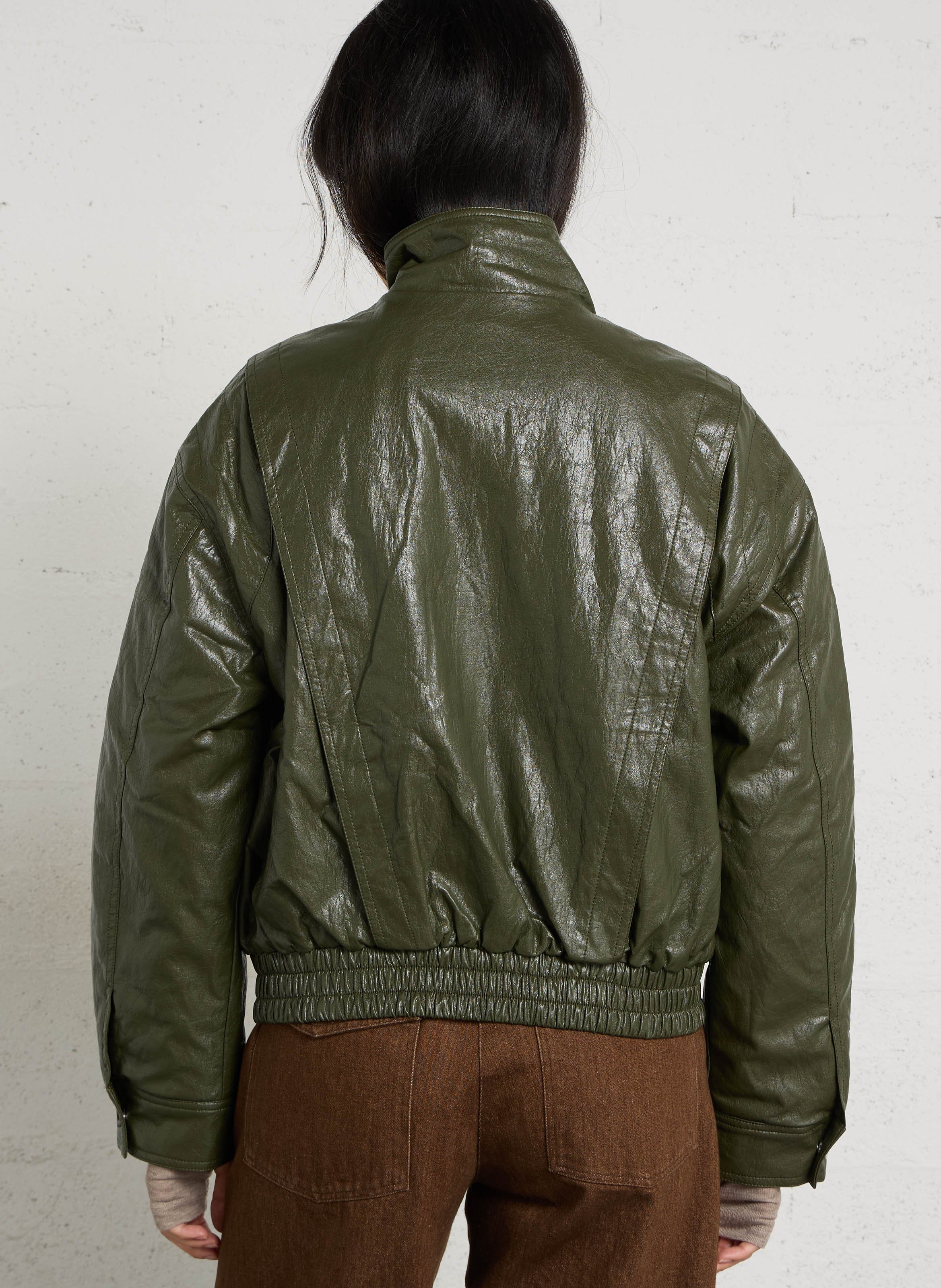 Veste ample col montant BERENICE Kaki